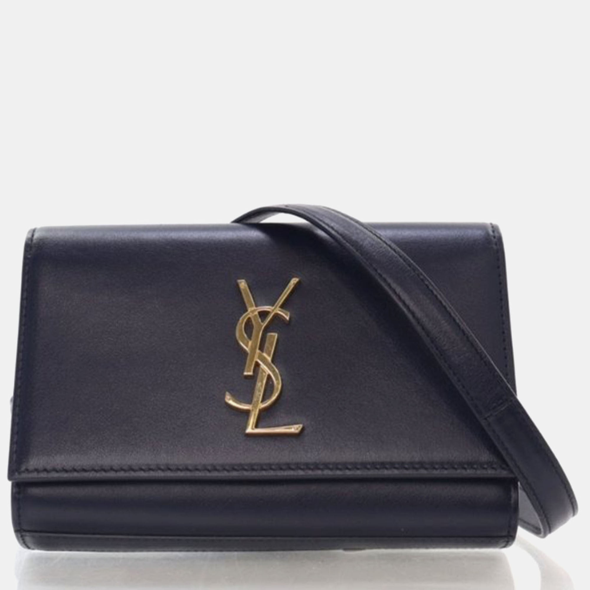 

Saint Laurent (YSL) Small Calfskin Belt Bag, Navy blue