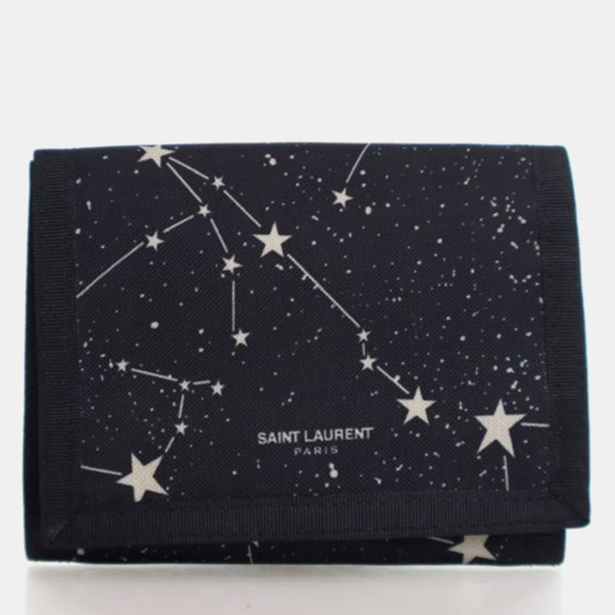 

Saint Laurent Nylon Constellation Wallet, Black
