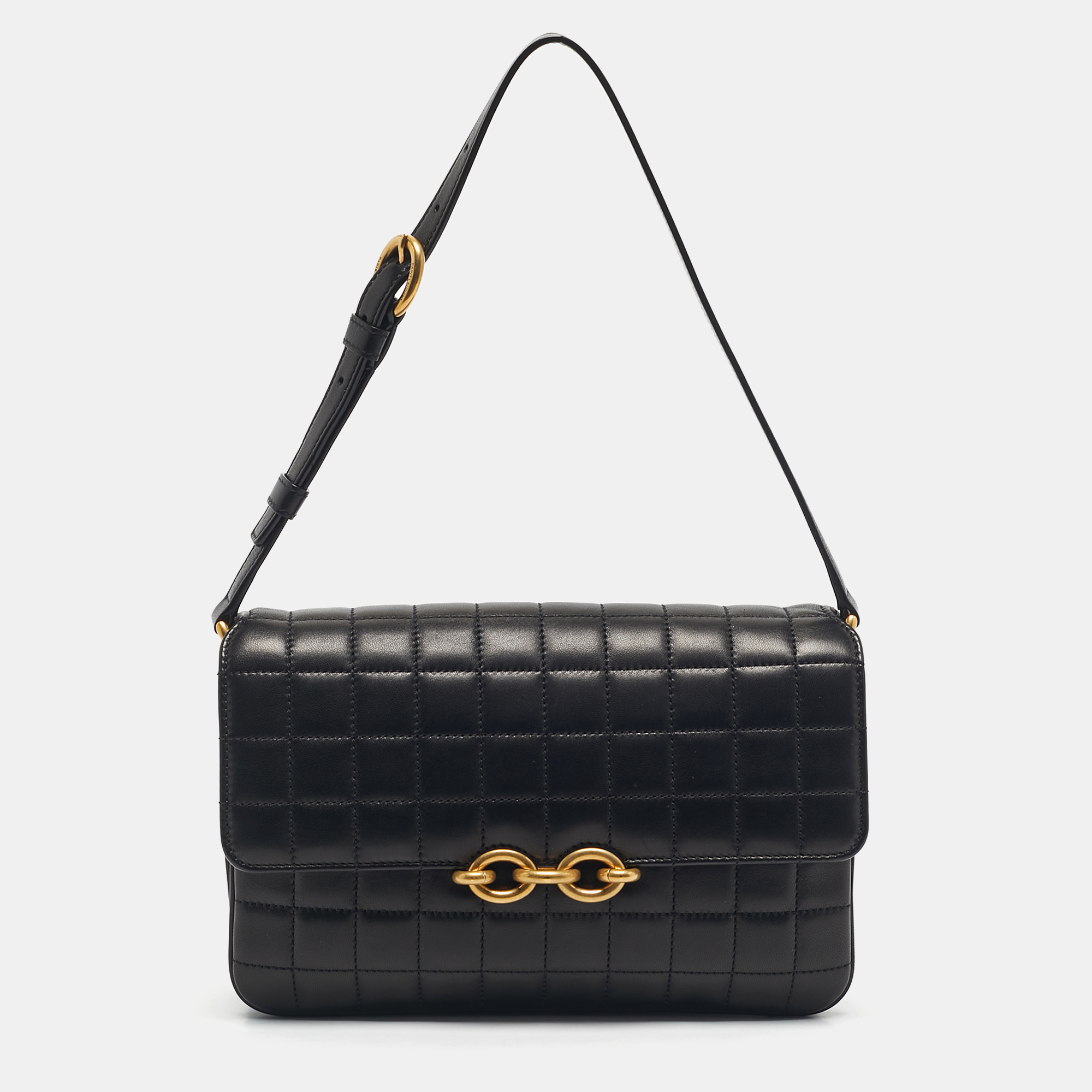 

Saint Laurent Black Quilted Leather Le Maillon Shoulder Bag
