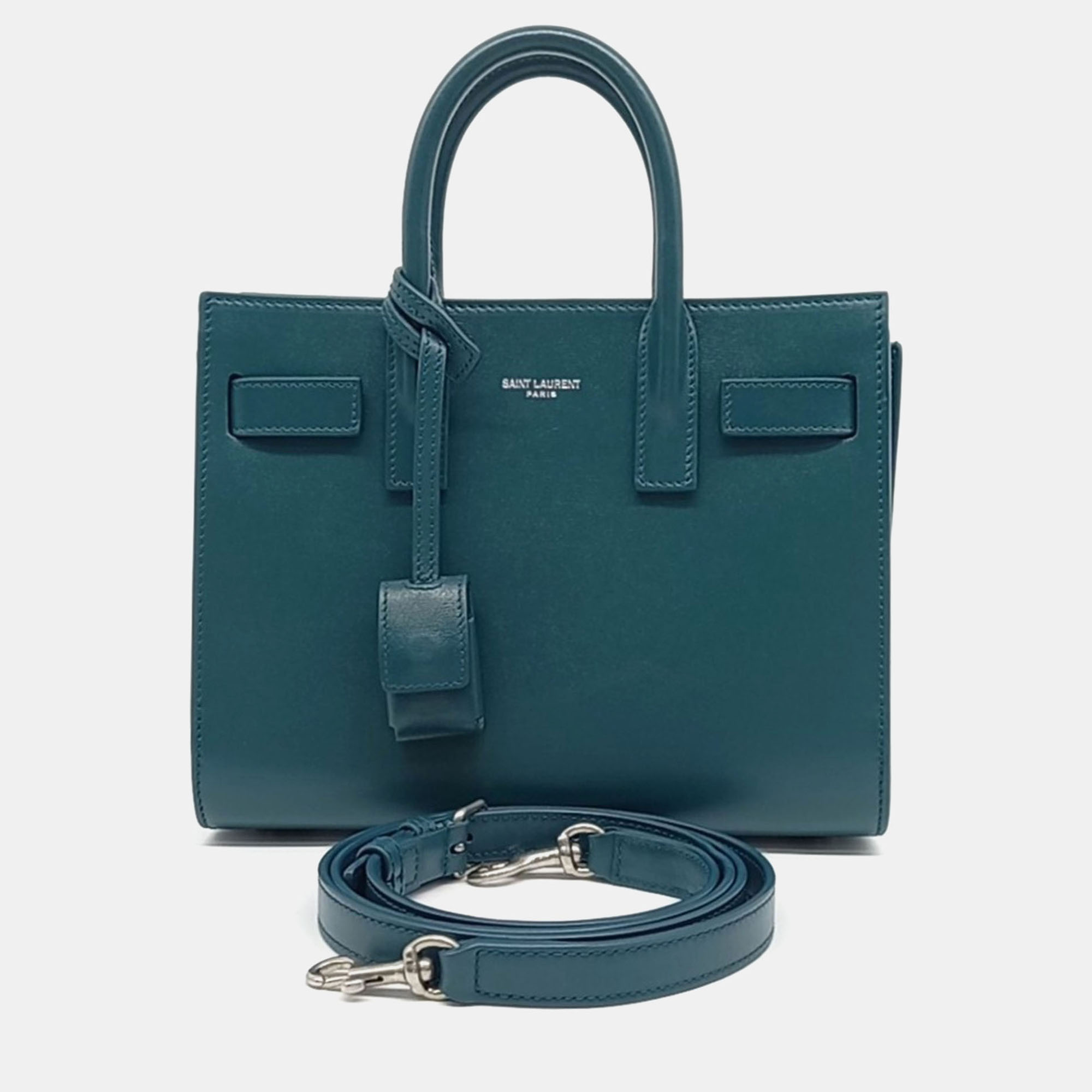 

Saint Laurent Paris Blue Leather Sac de Jour Nano
