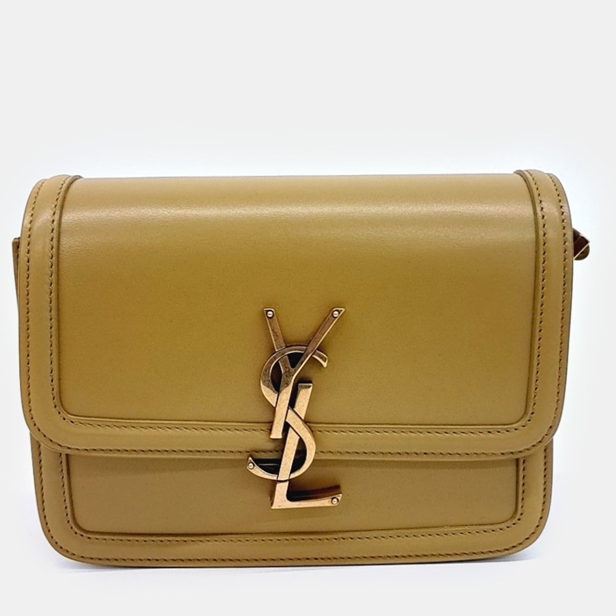 

Saint Laurent Paris Yellow Leather Solferino Satchel Small