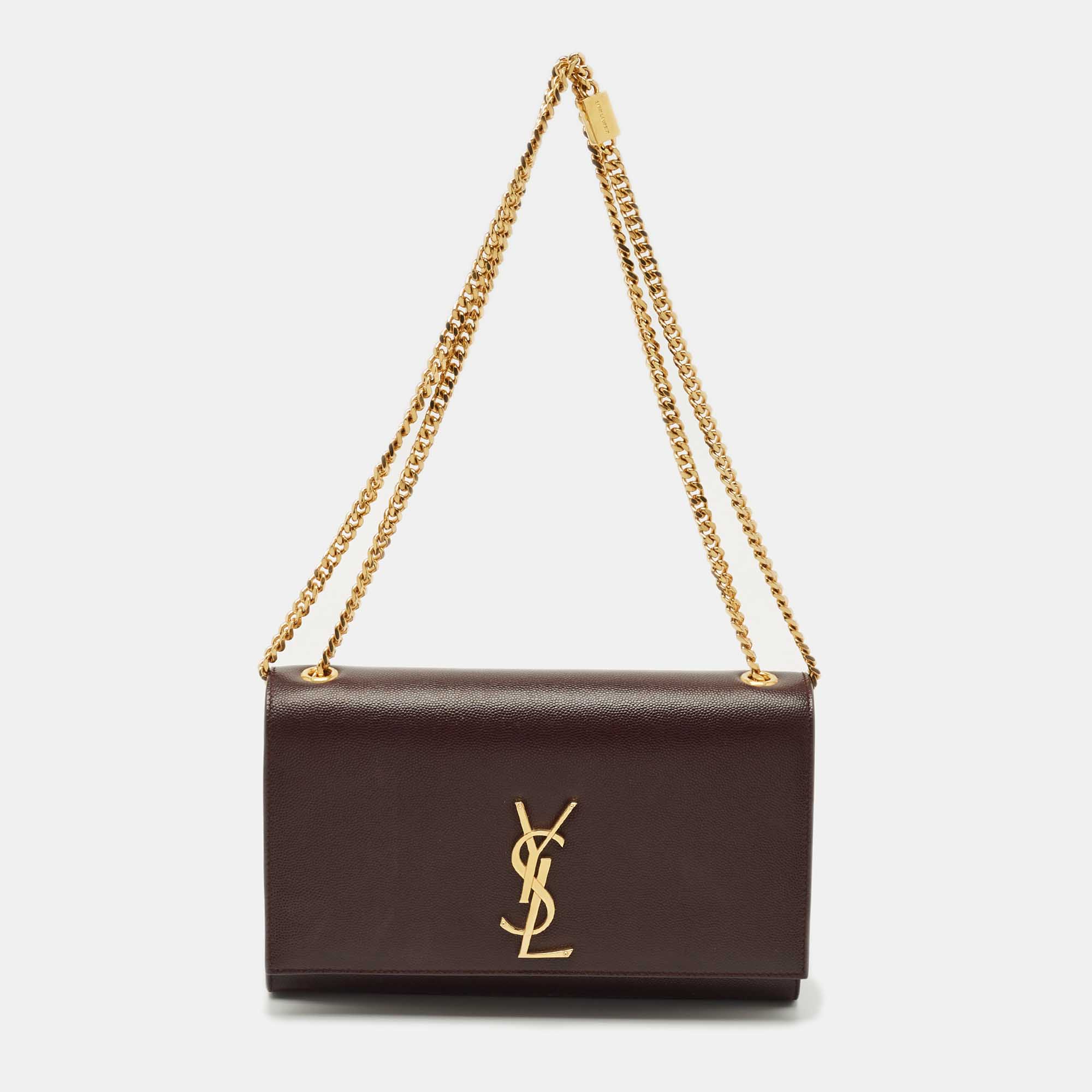 

Saint Laurent Burgundy Leather  Kate Shoulder Bag