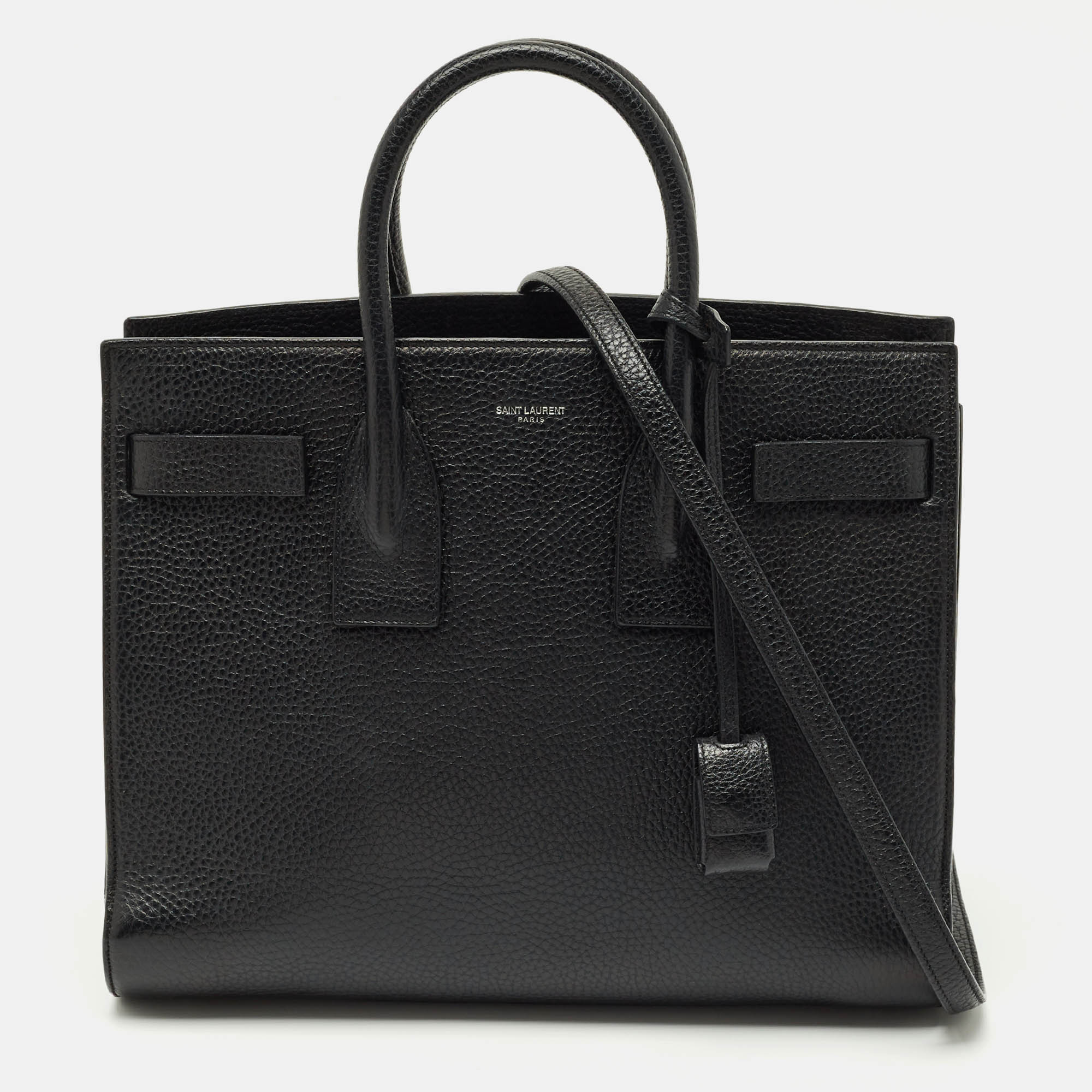 

Saint Laurent Black Leather Small Classic Sac De Jour Tote