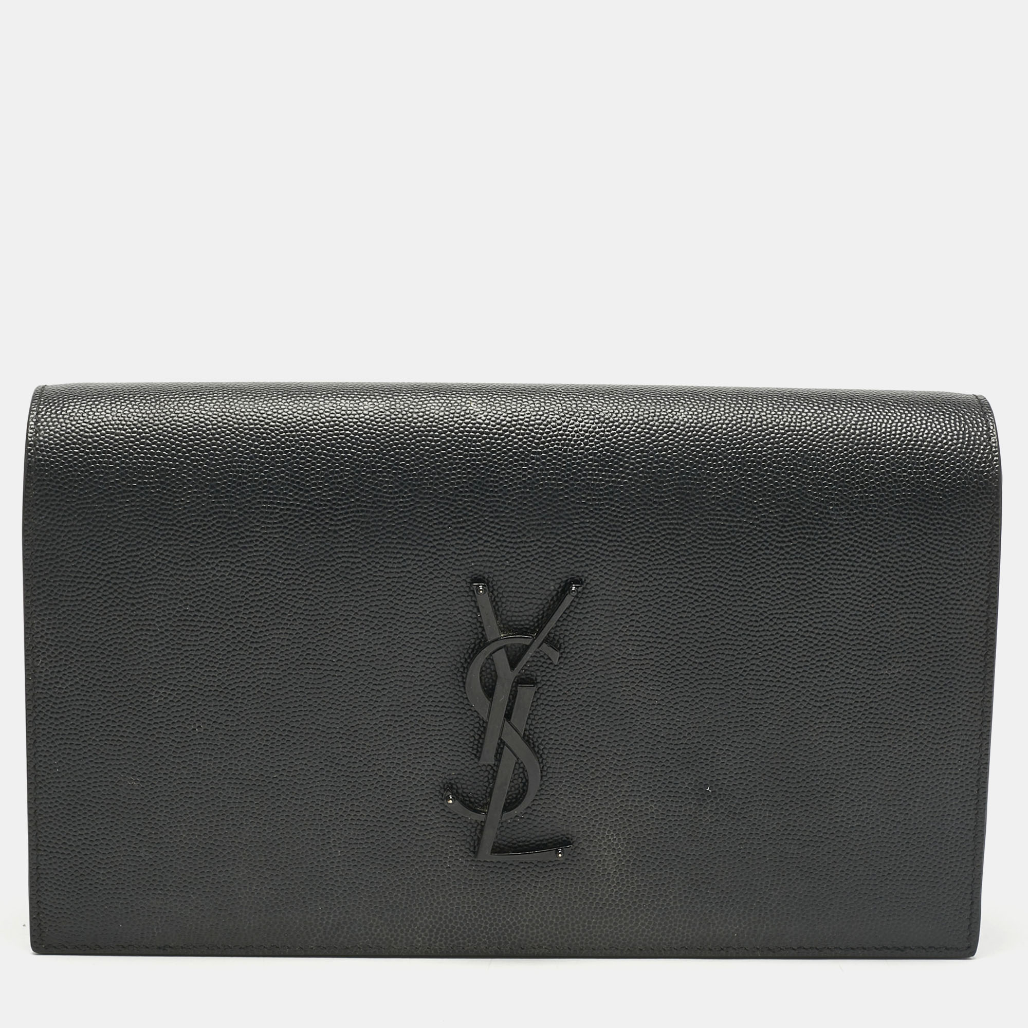 

Saint Laurent Black Leather Kate Clutch