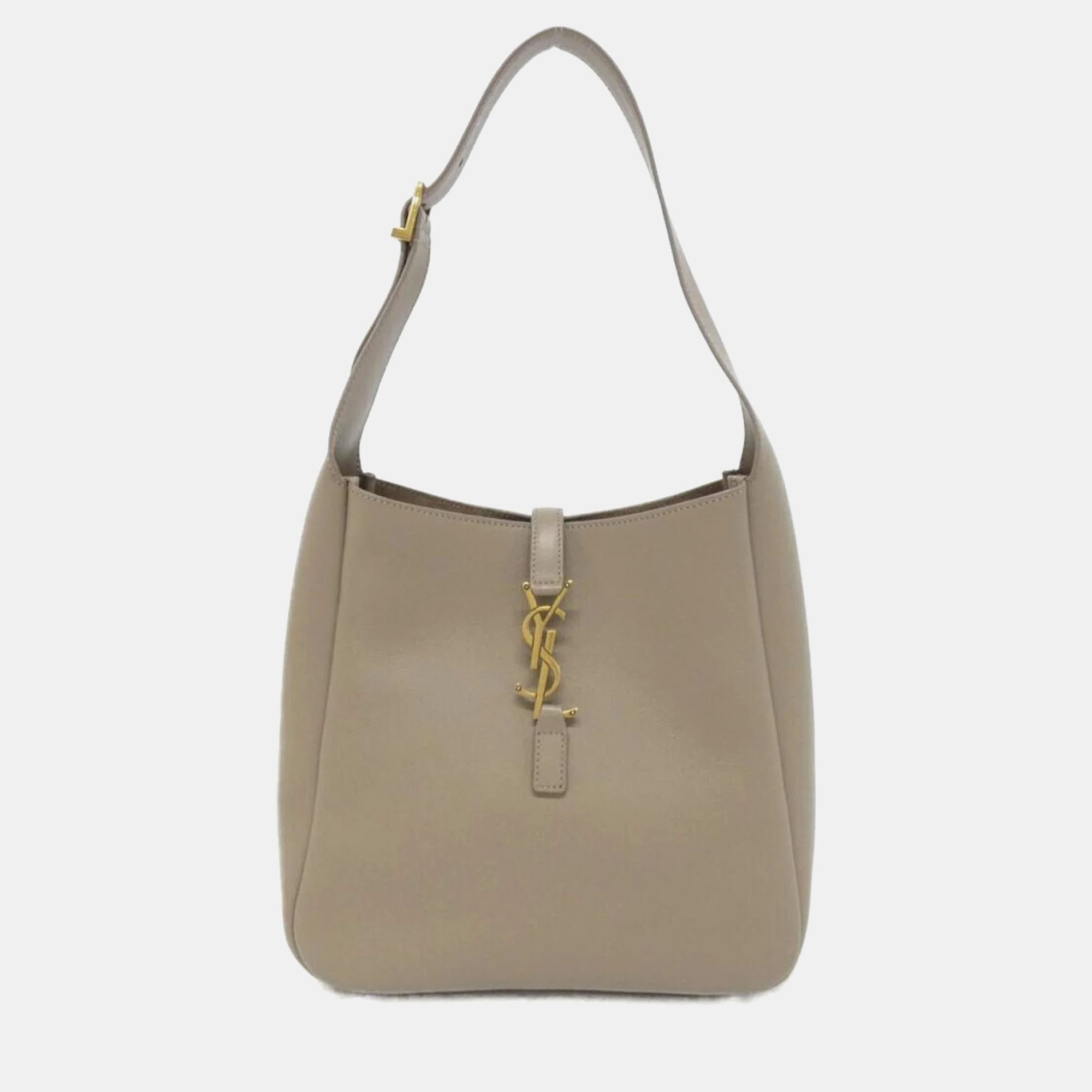 

Saint Laurent Le 5 A 7 Small Soft Leather Shoulder Bag, Beige