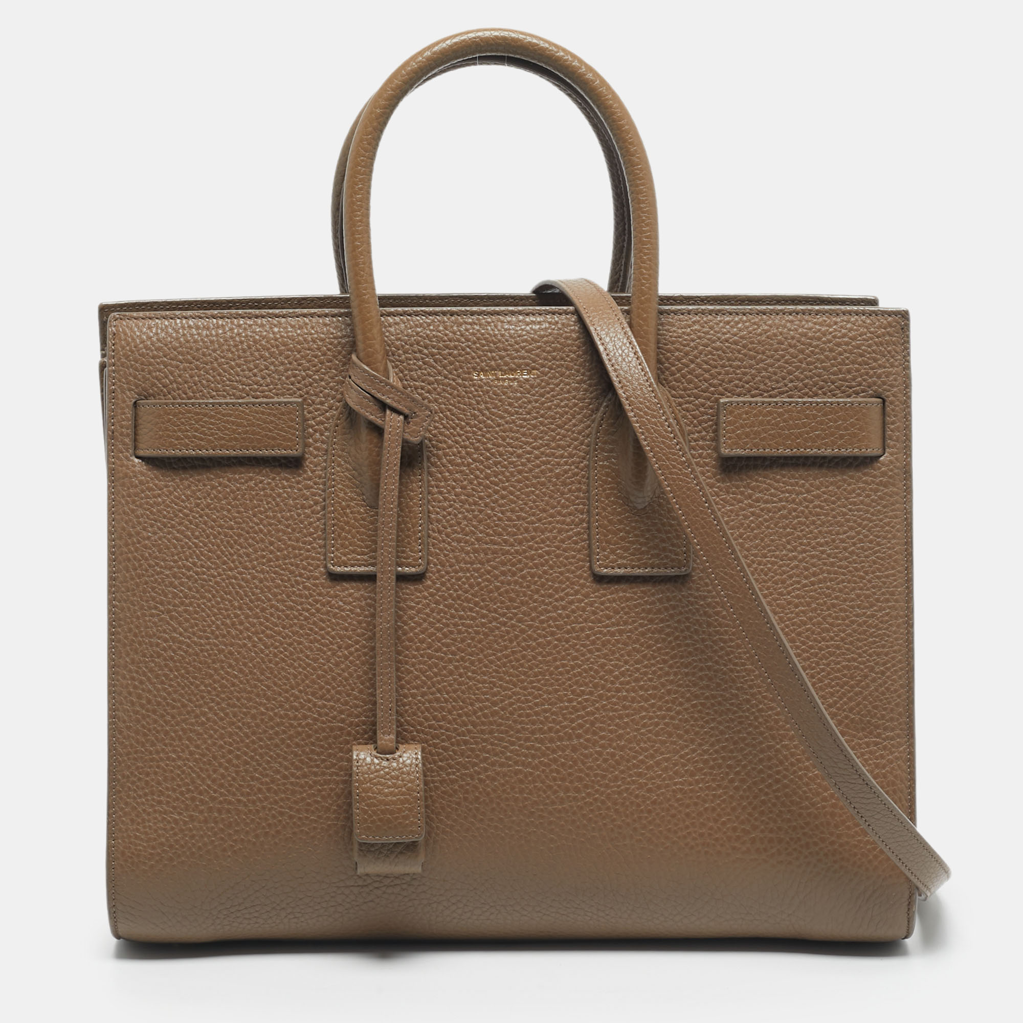 

Saint Laurent Brown Leather  Classic Sac De Jour Tote