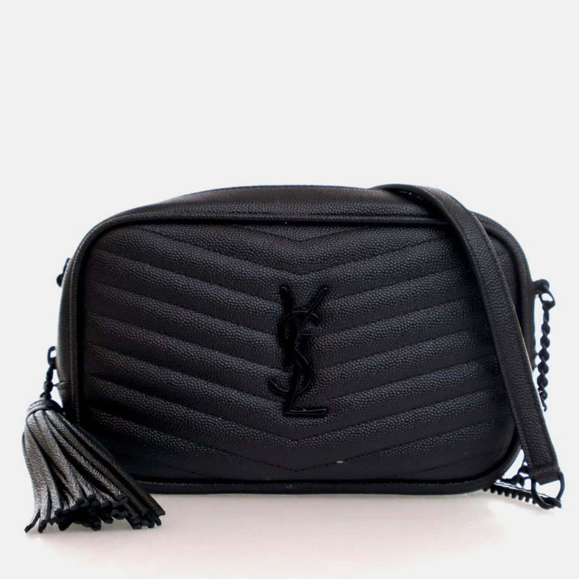 

Saint Laurent Paris Lou Mini Black Calfskin Camera Bag