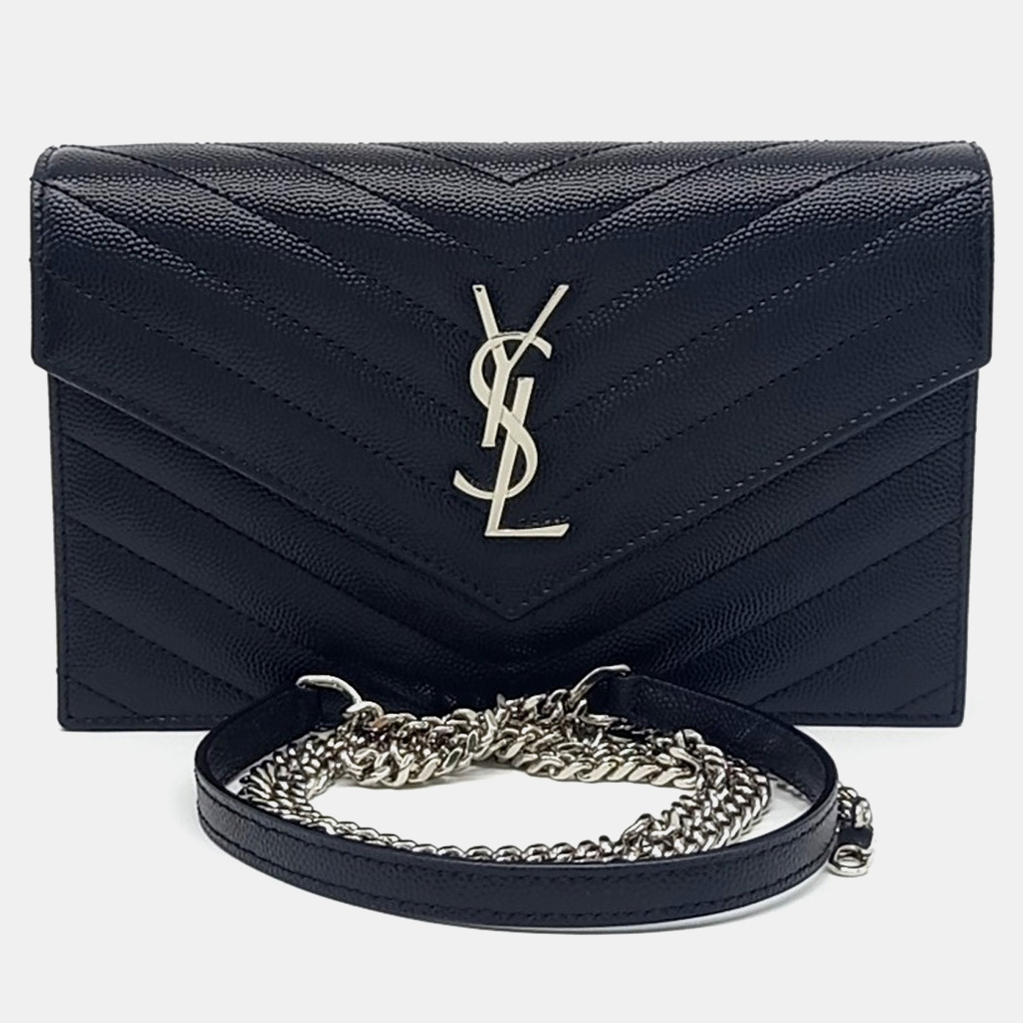

Saint Laurent Envelope Chain Crossbody Bag, Black