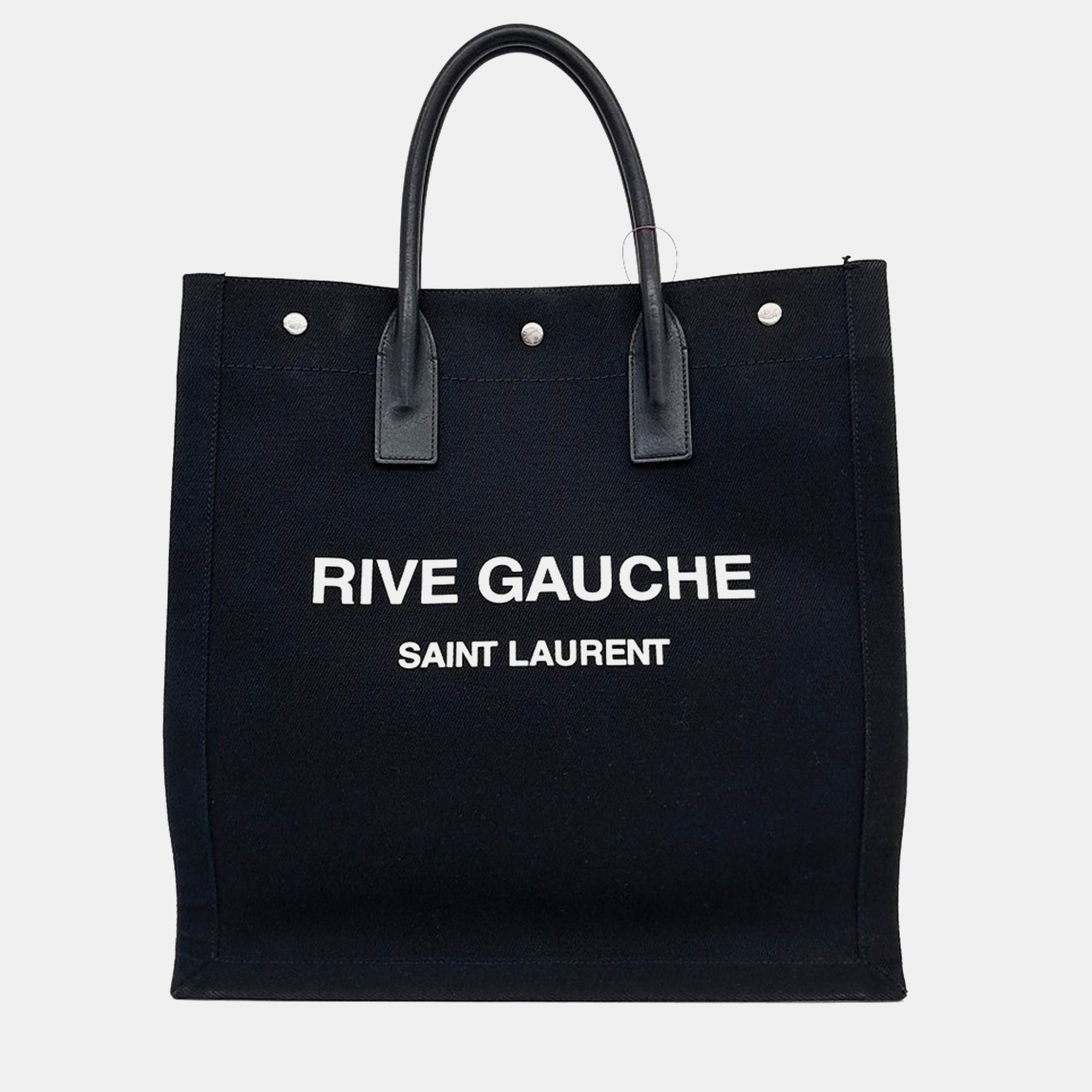 Pre-owned Saint Laurent Black Fabric Rive Gauche Tote Bag