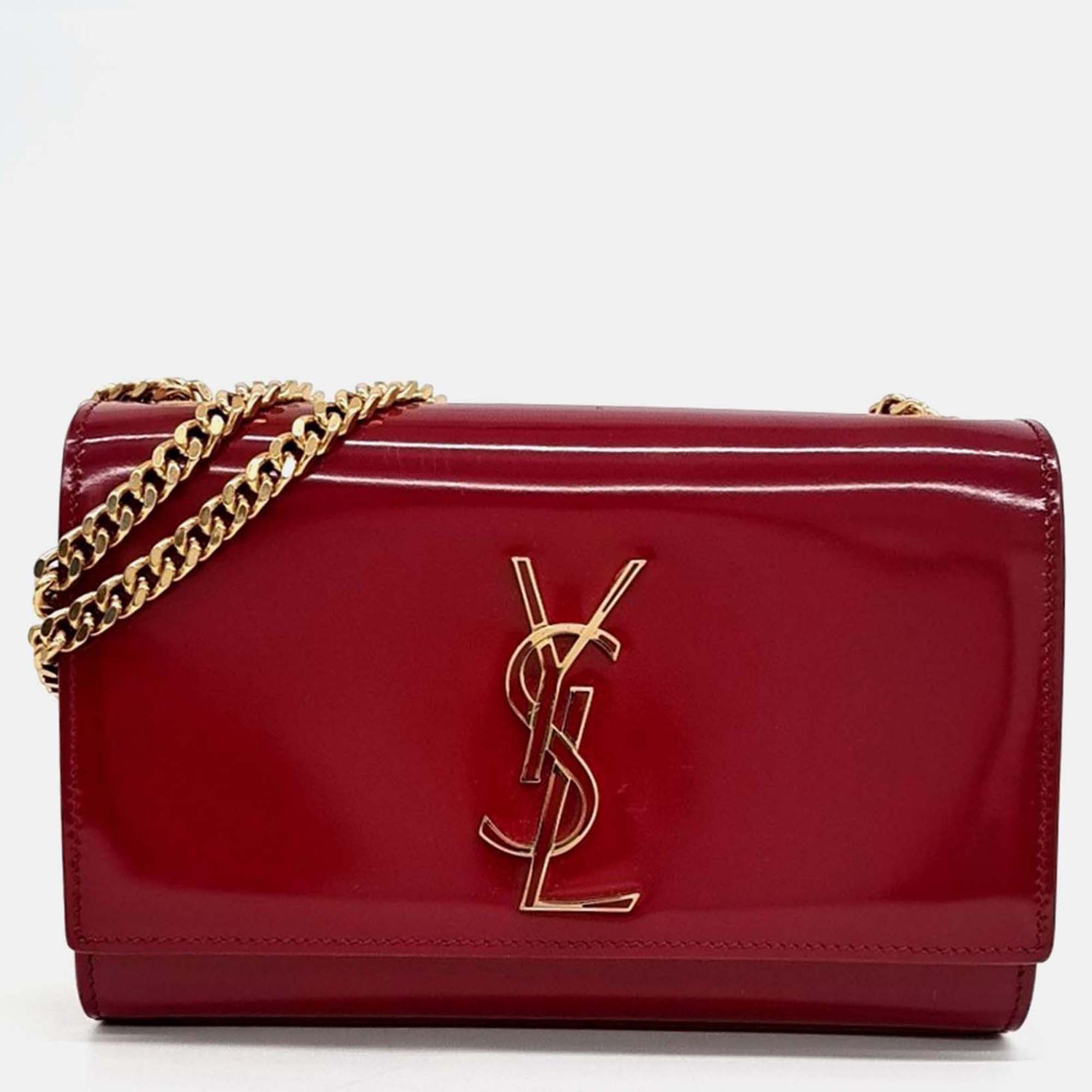 

Saint Laurent Paris Red Leather Kate Bag
