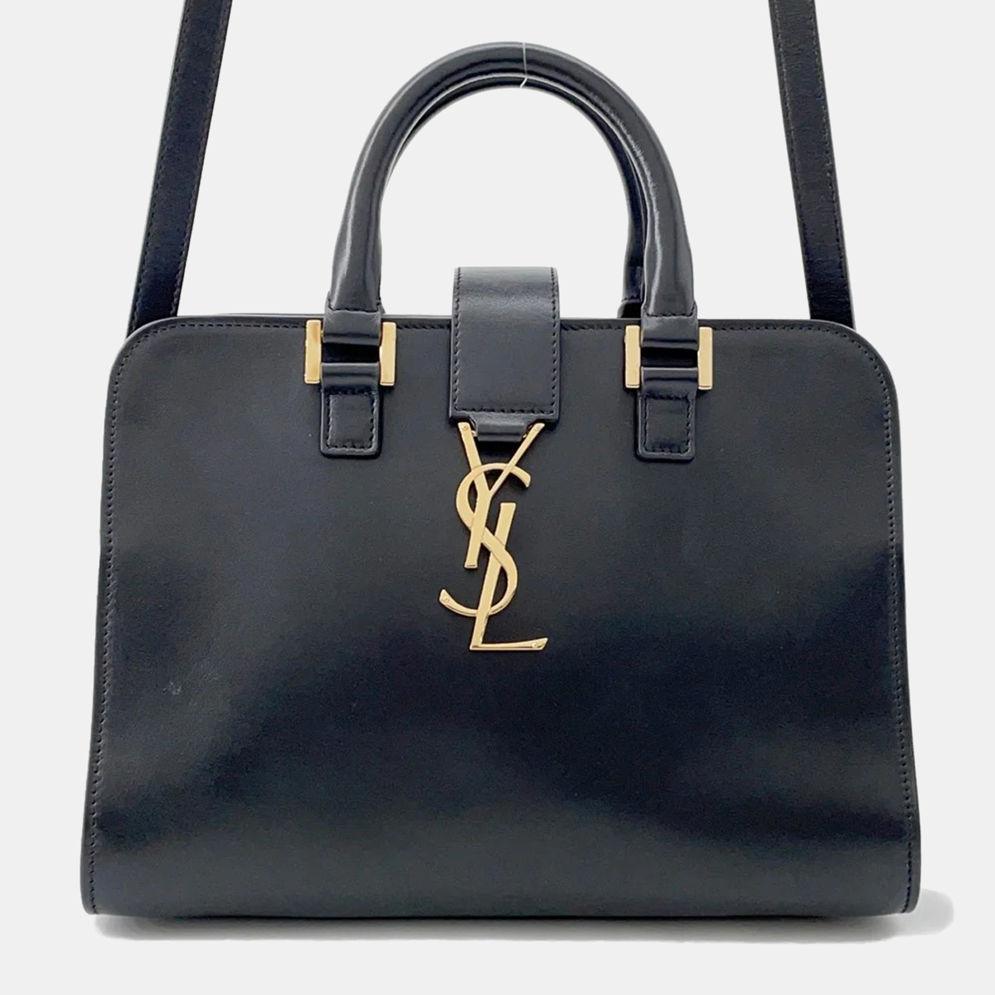 

Saint Laurent Paris Baby Kabas 2Wayhandbag Black Leather