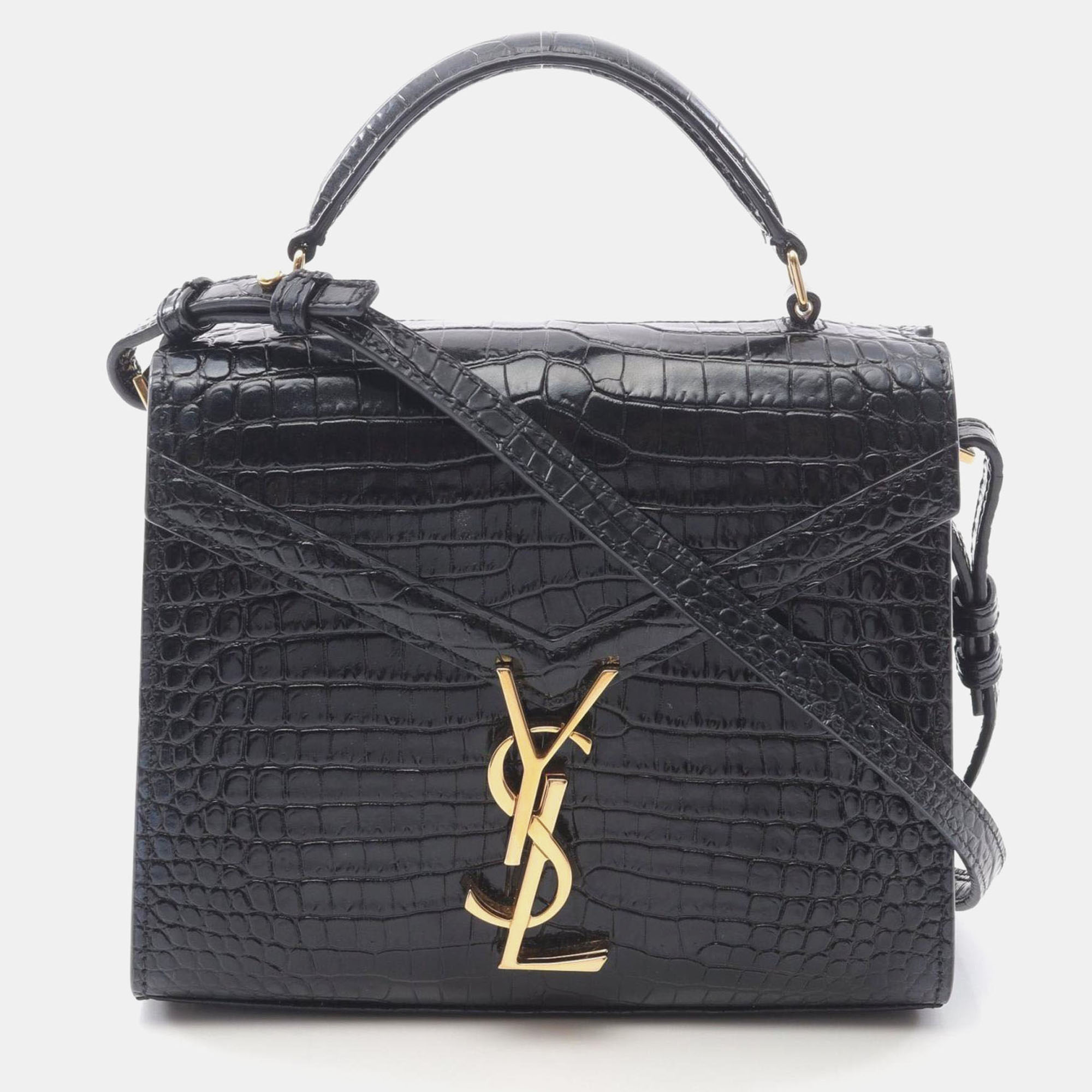 

Saint Laurent Cassandra Handbag Leather Black