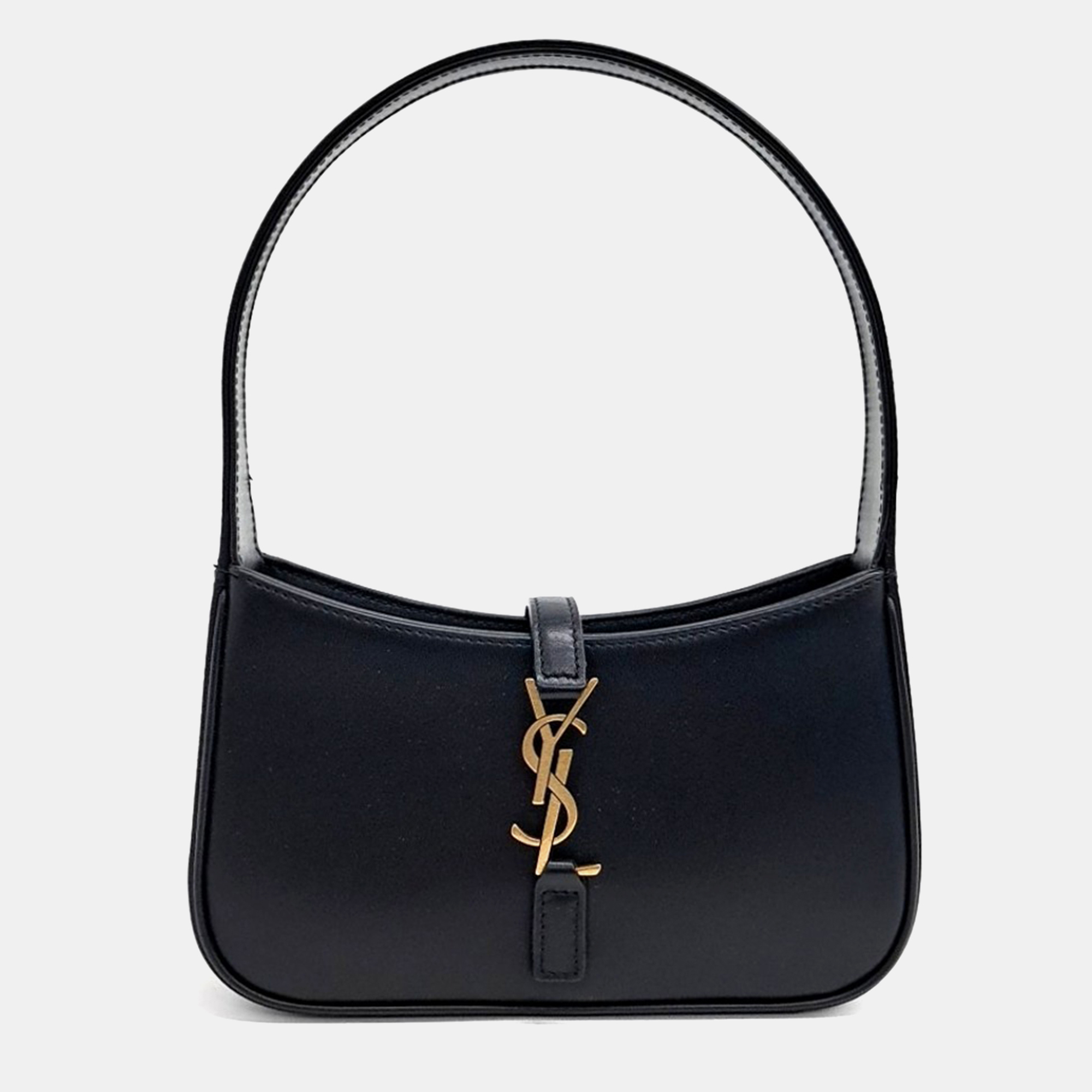 

Saint Laurent Paris Black Leather Sac Hobo Mini