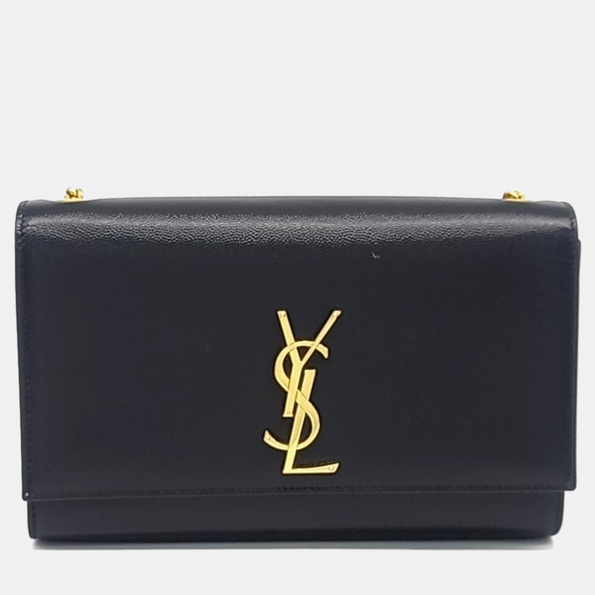 

Saint Laurent Paris Black Leather Monogram Chain Shoulder Bag