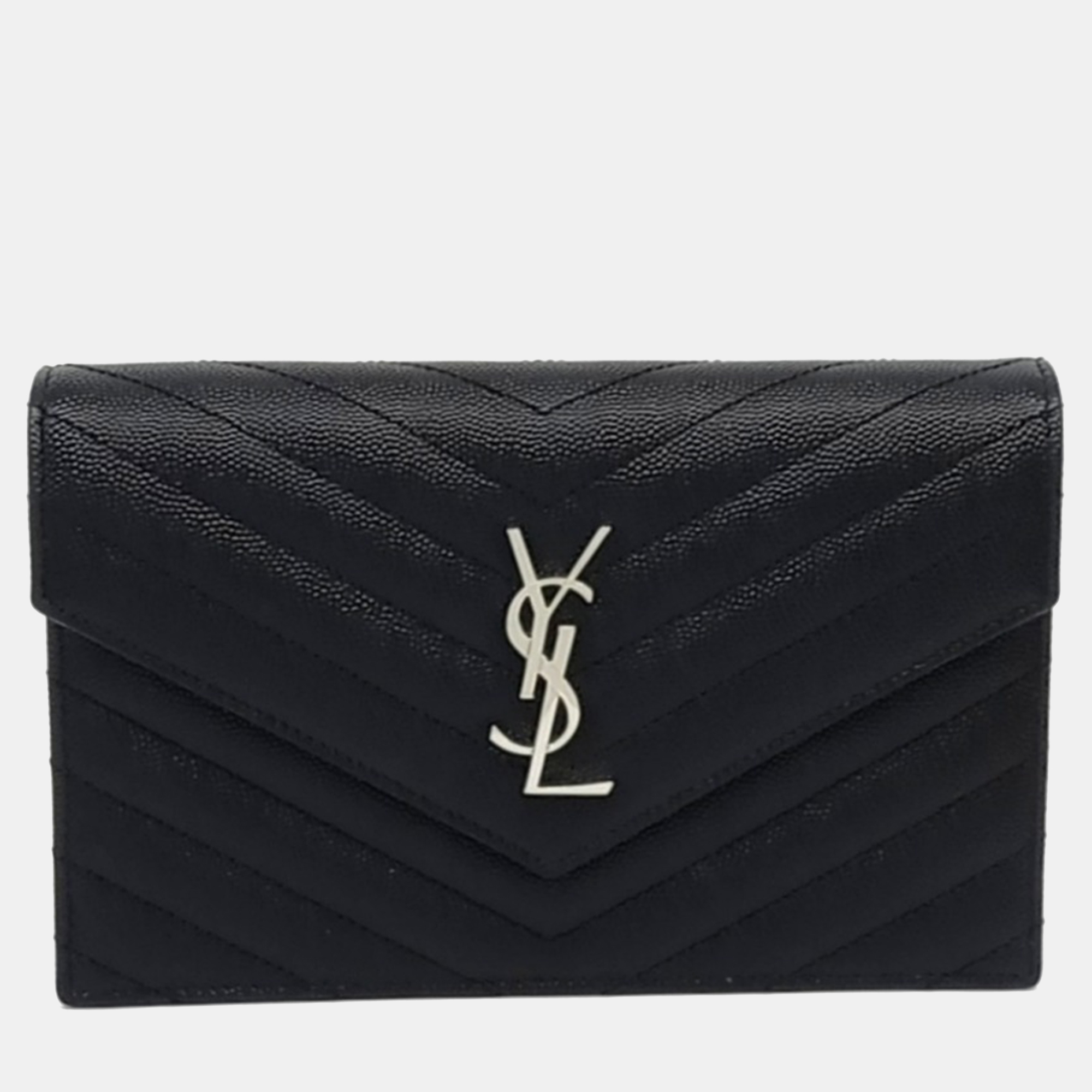 

Saint Laurent Paris Black Leather Envelope Chain Shoulder Bag