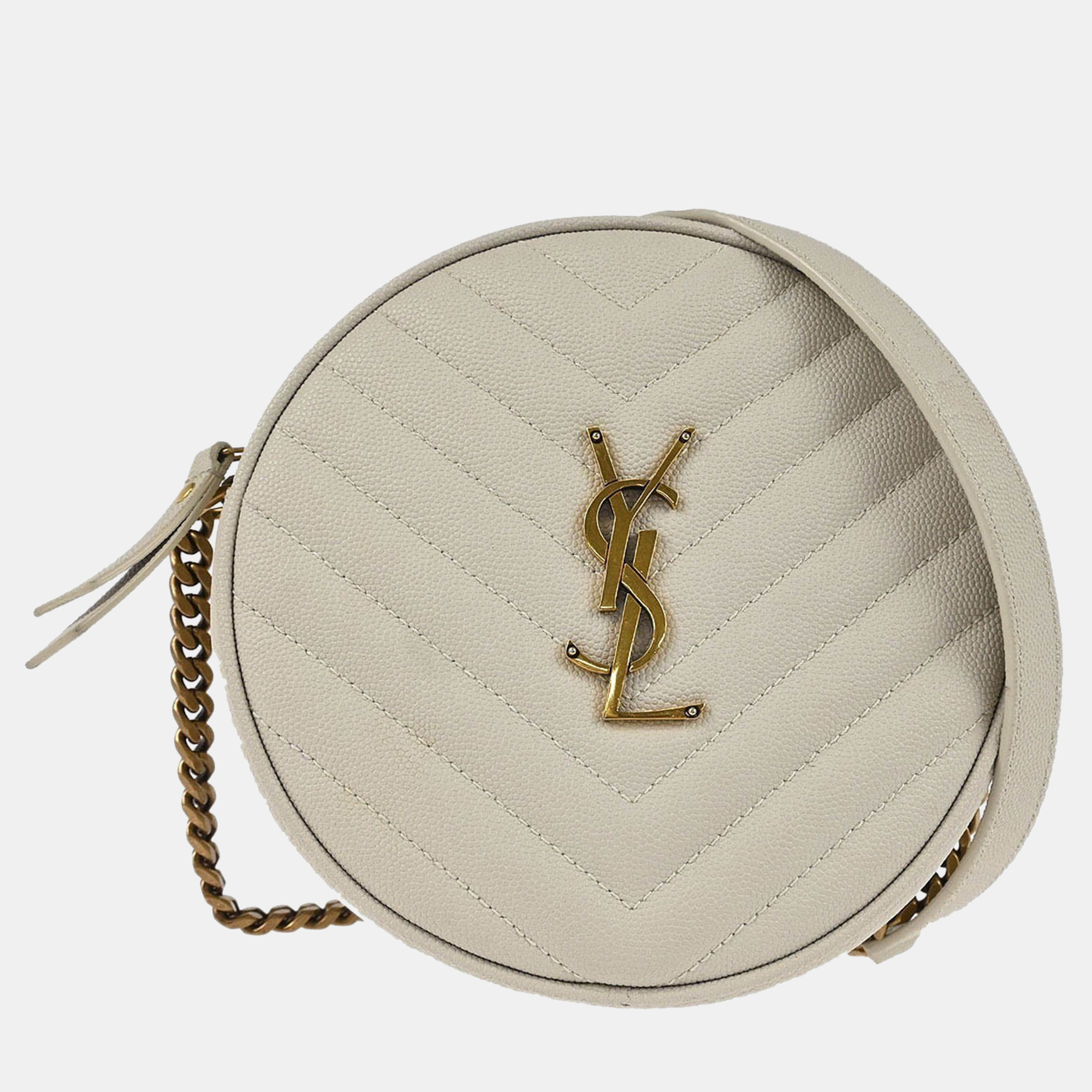 

Saint Laurent White Leather Vinyl Shoulder Bag