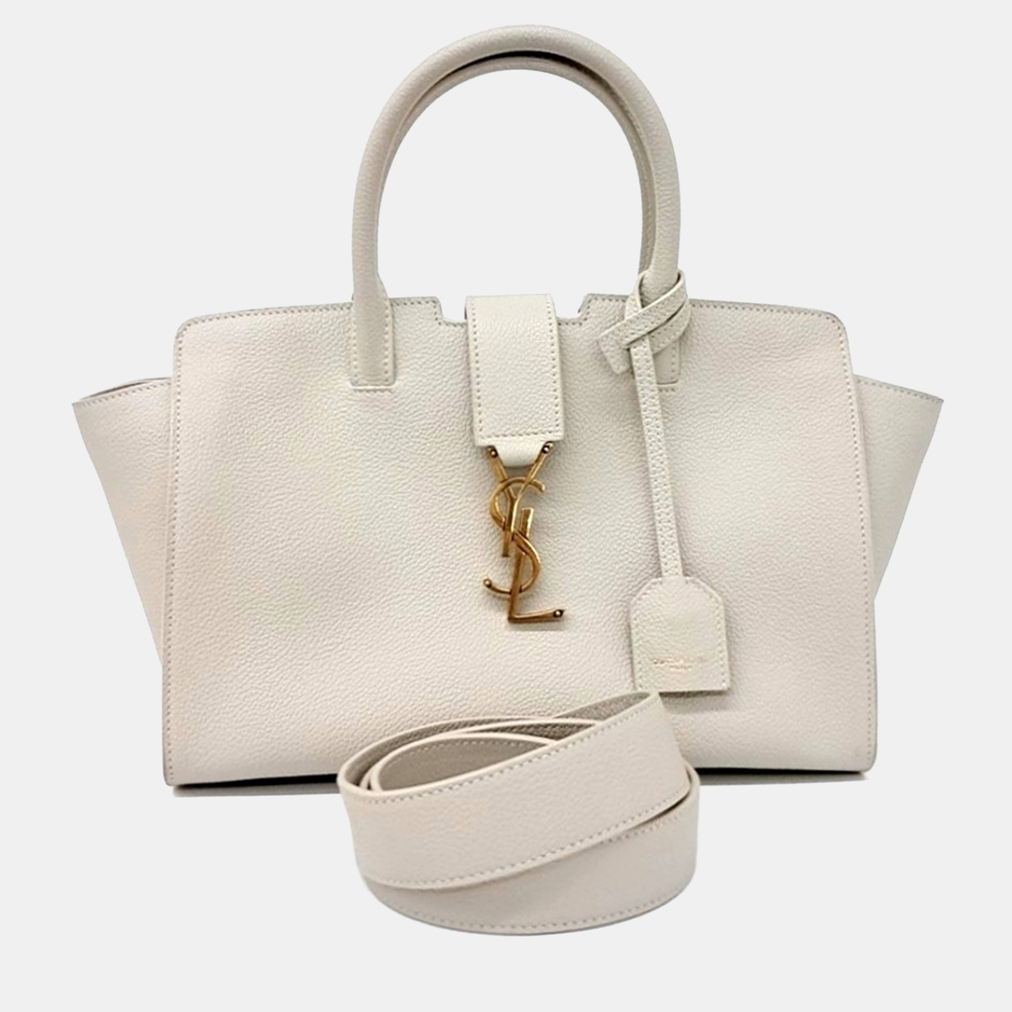 

Saint Laurent Paris White Leather Downtown Carabao Bag Baby