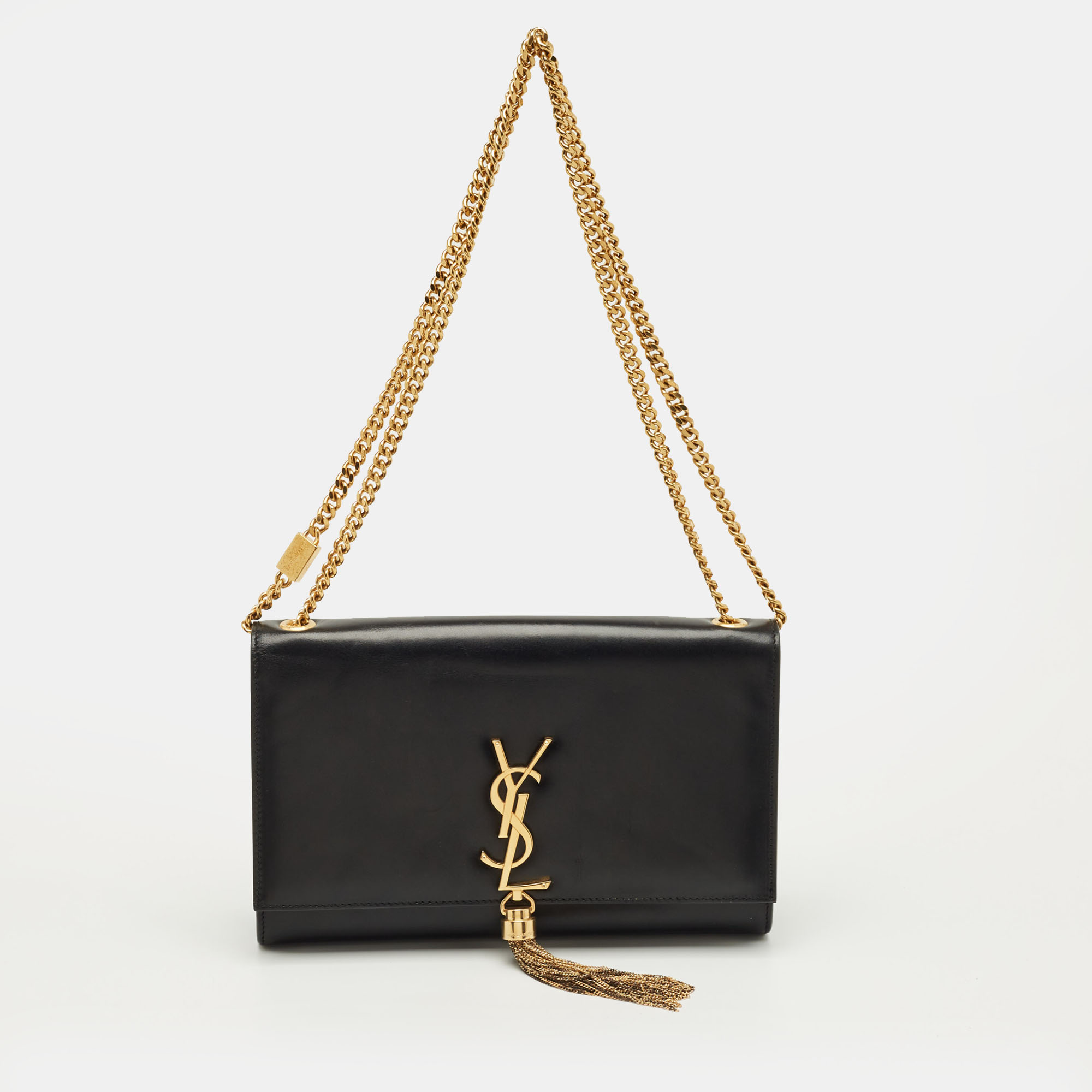 

Saint Laurent Black Leather Medium Kate Tassel Shoulder Bag