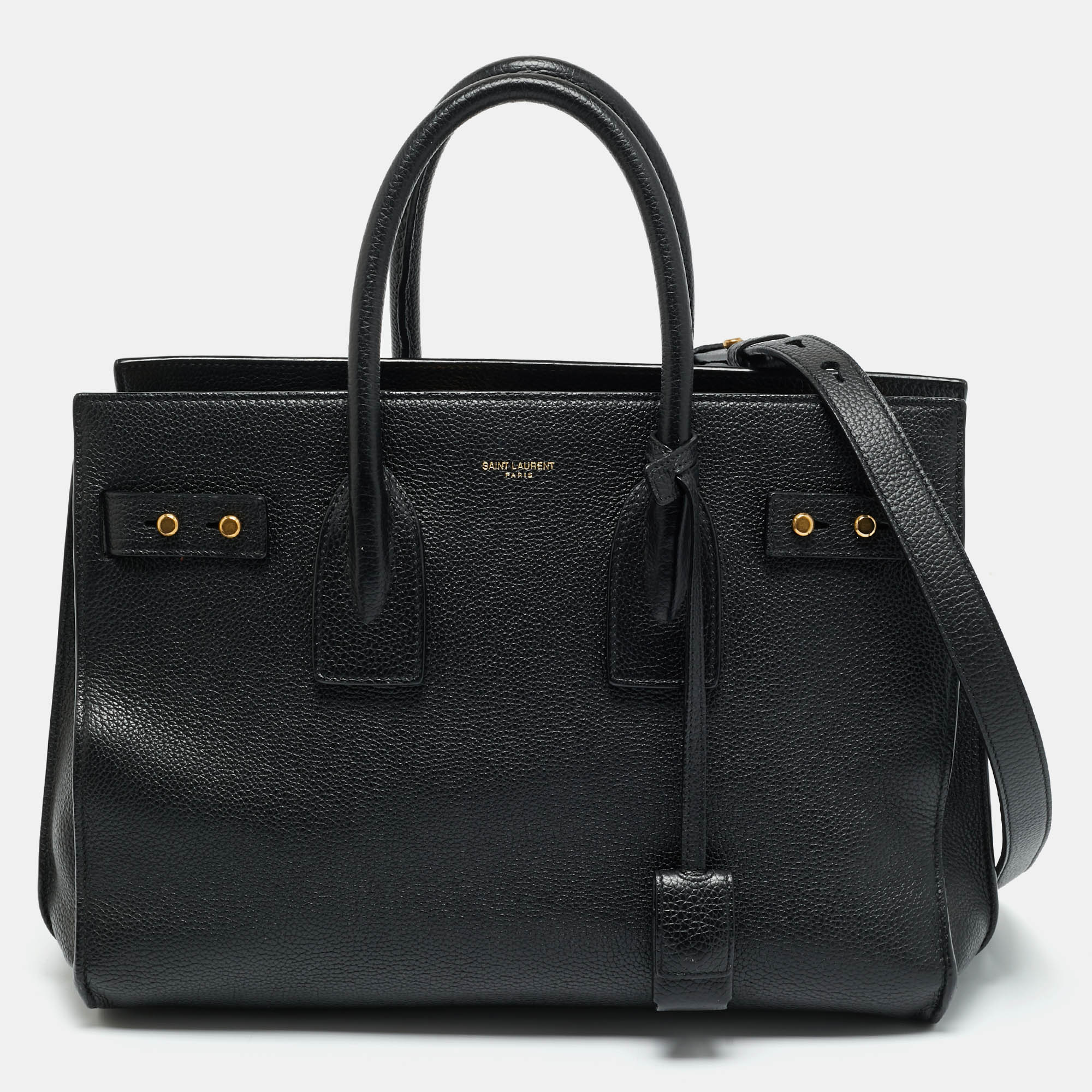 

Saint Laurent Black Supple Leather  Classic Sac De Jour Tote