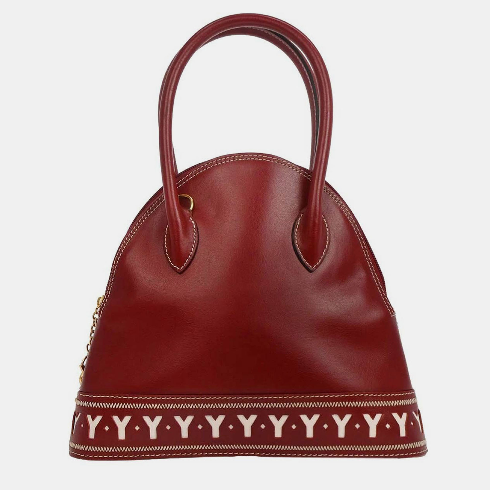 

Yves Saint Laurent Red Leather Y Cut Out Handbag