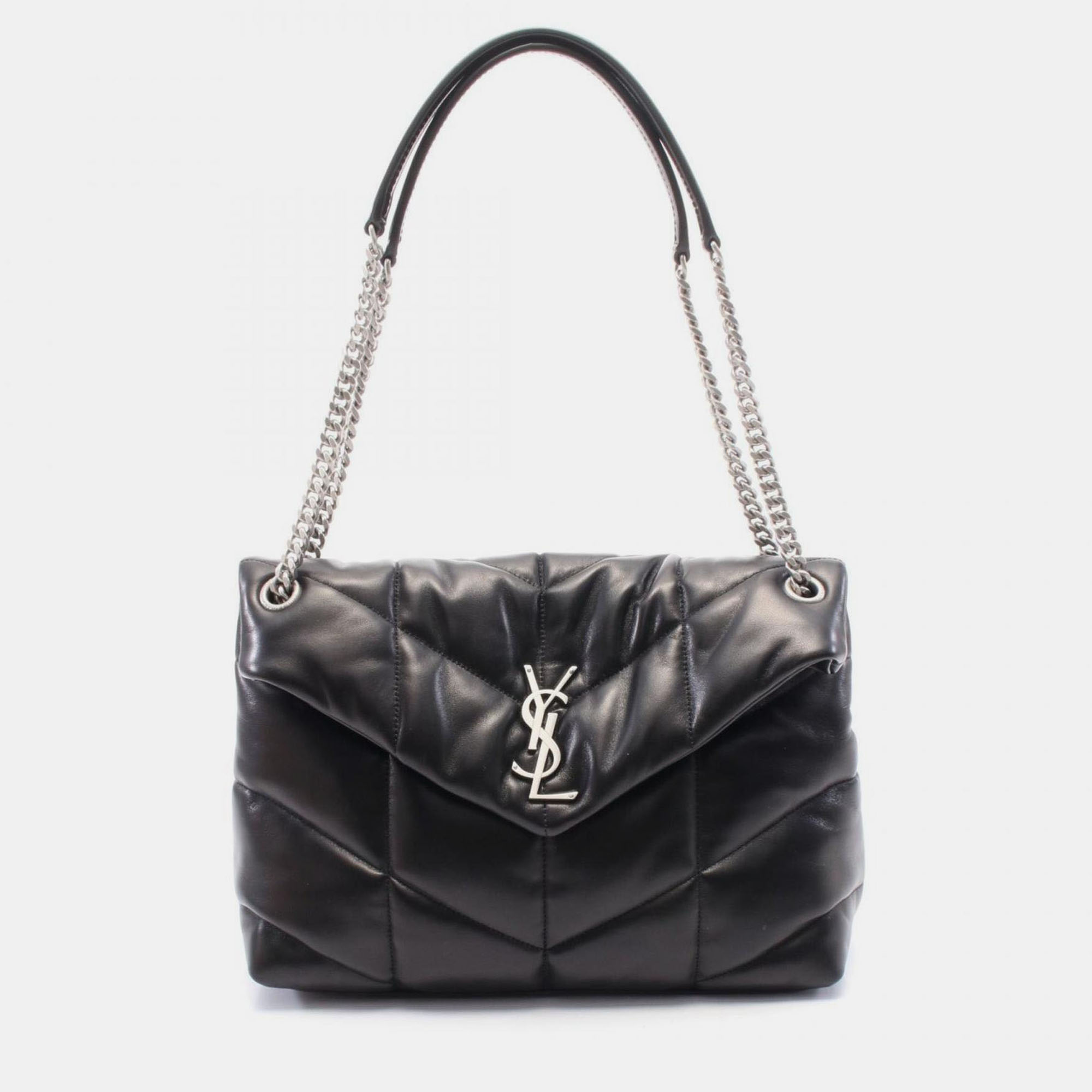

Saint Laurent Lulu Puffer Shoulder Bag Leather Black