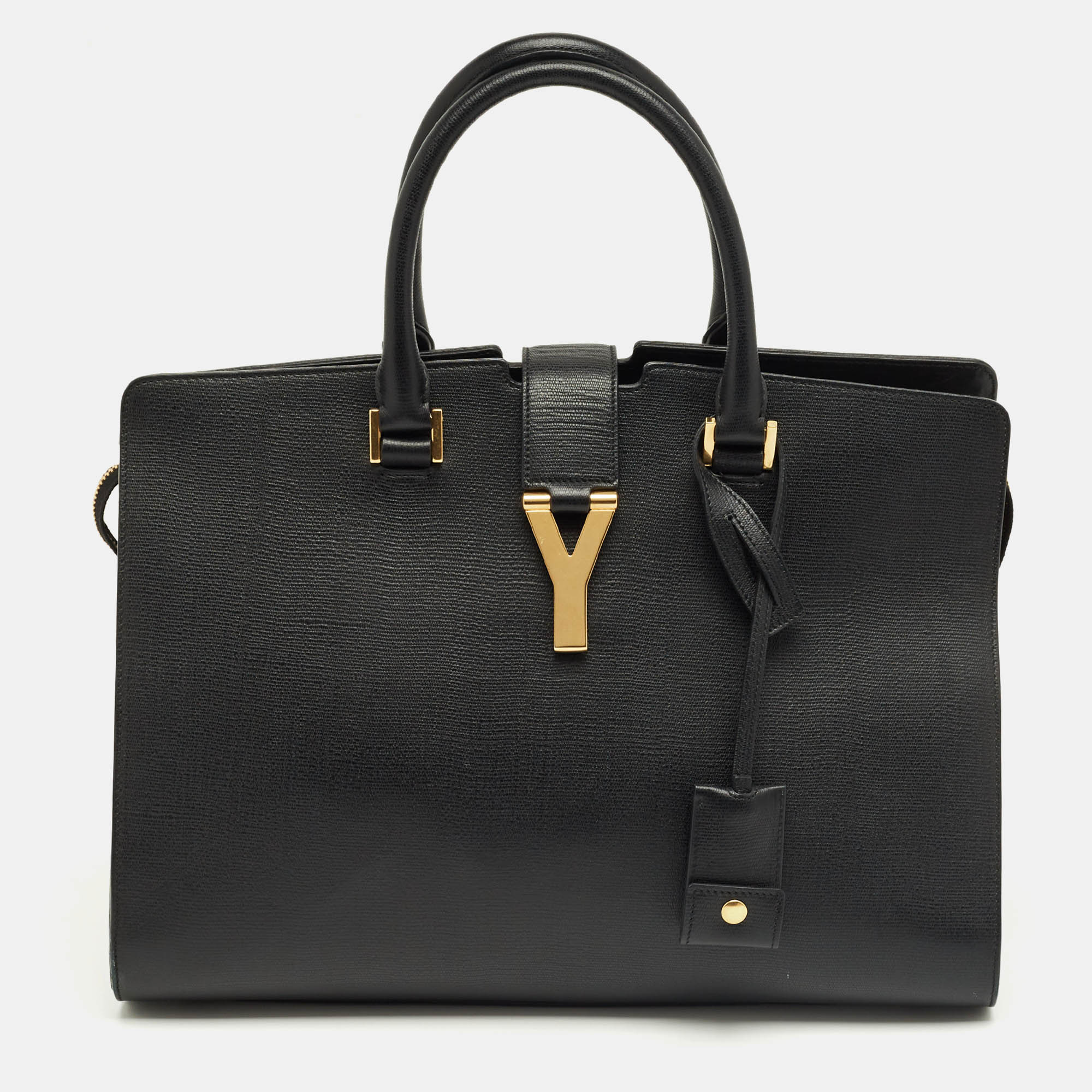 

Saint Laurent Black Leather  Cabas Chyc Tote