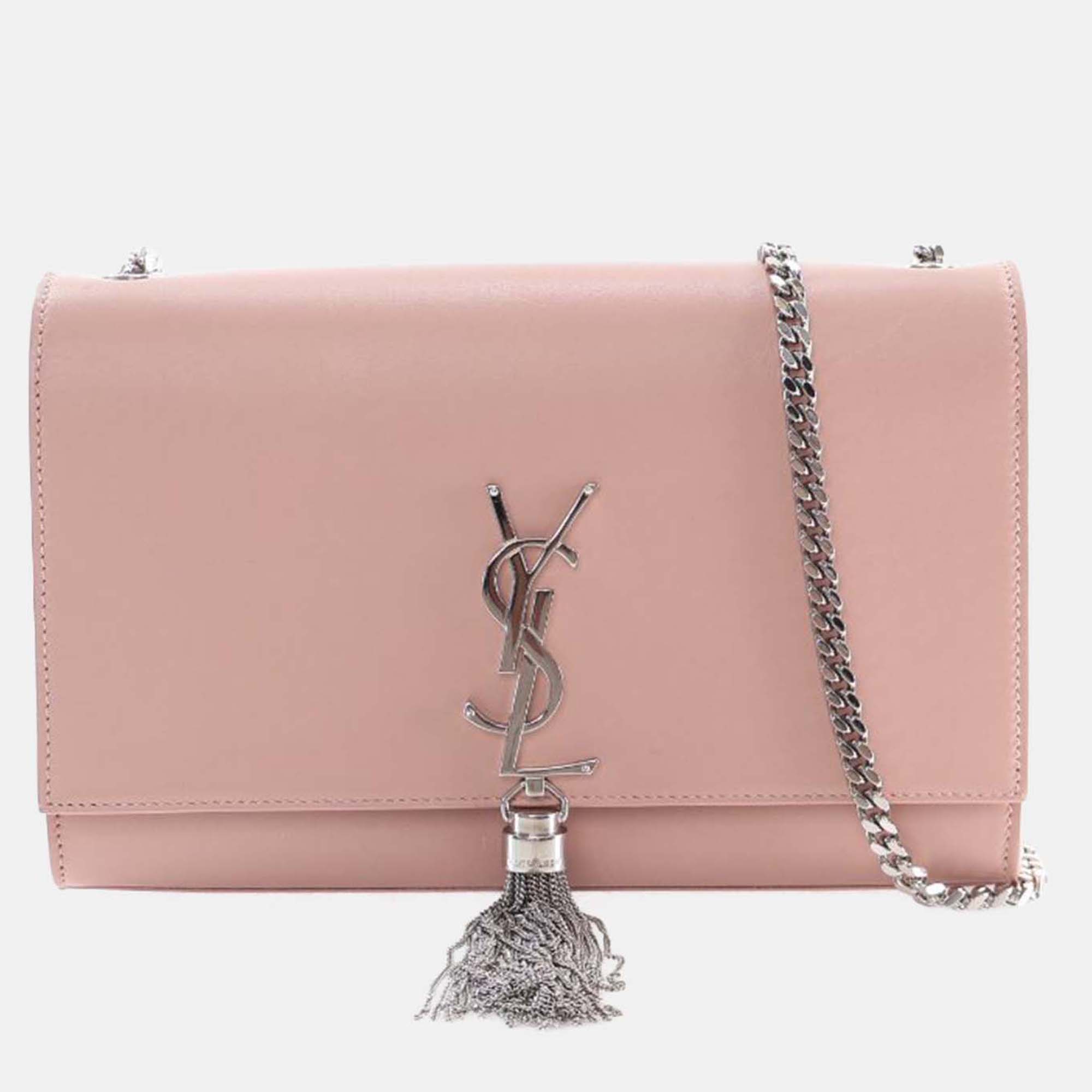 

Saint Laurent Medium Calfskin Kate Tassel Bag, Pink