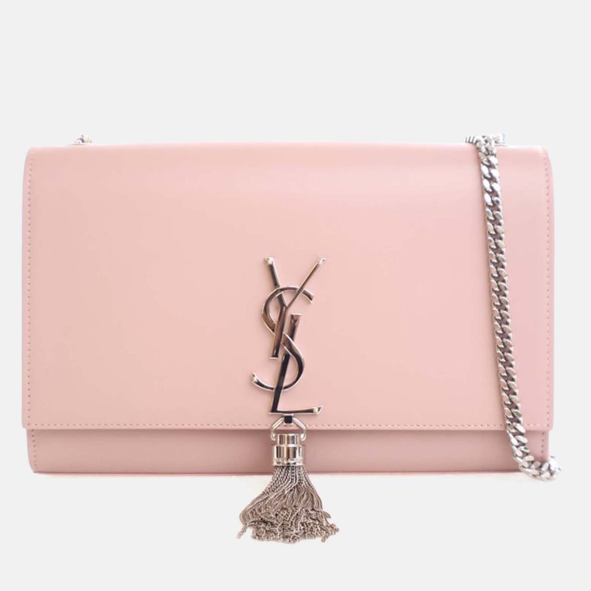 

Saint Laurent Medium Pink Calfskin Kate Tassle Bag
