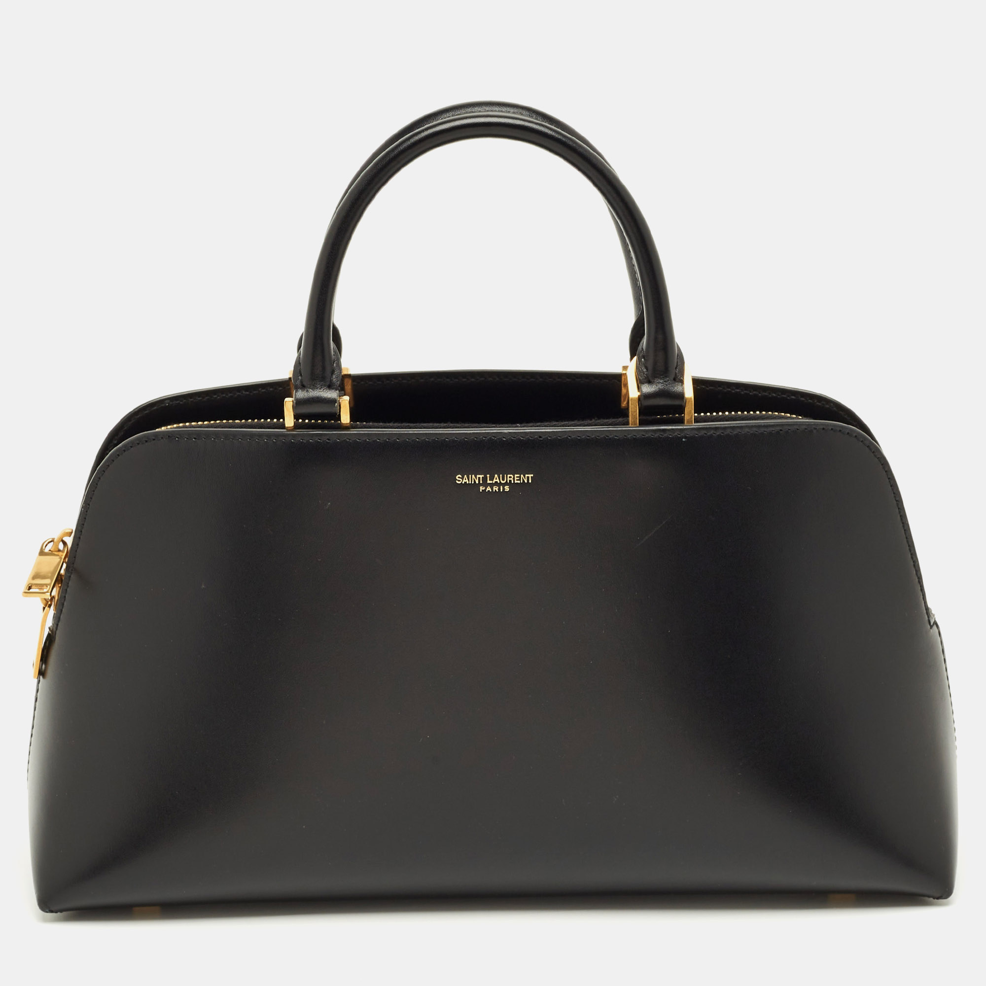 

Saint Laurent Sac De Jour Duffle  Black Leather Satchel
