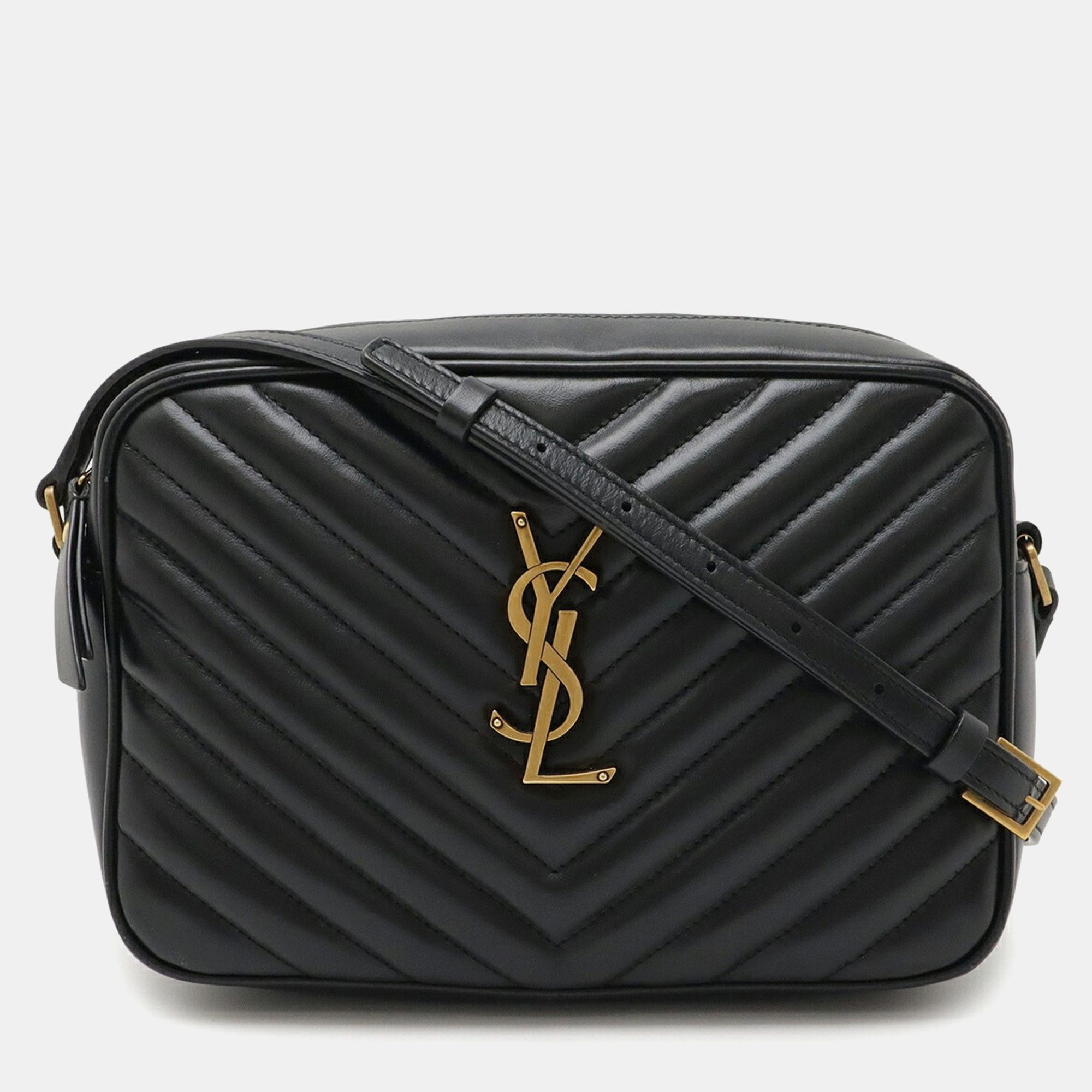 

Saint Laurent Paris Ysl Lou Camera Bag Shoulder Black Leather