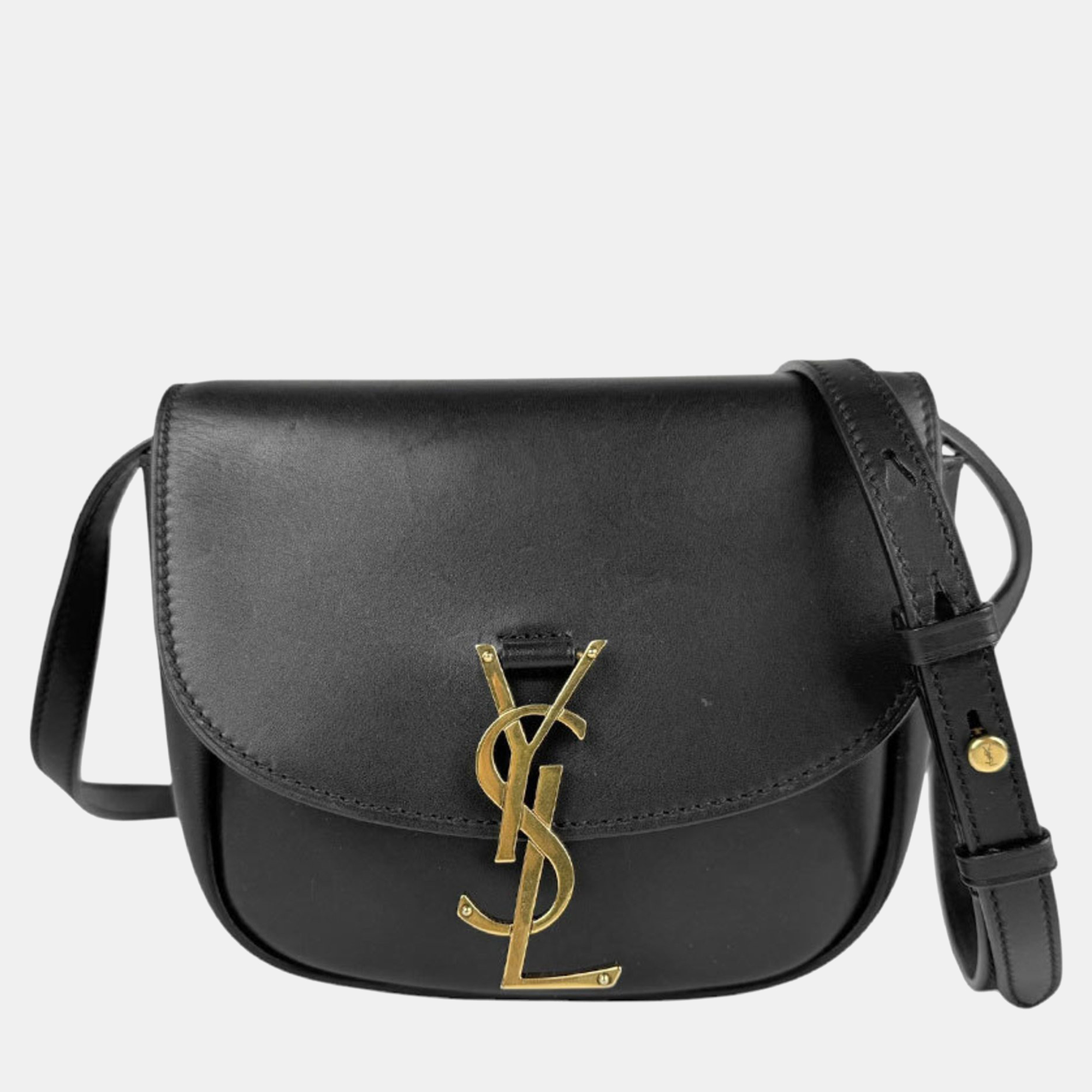 

Saint Laurent Shoulder Bag Leather Black Gold