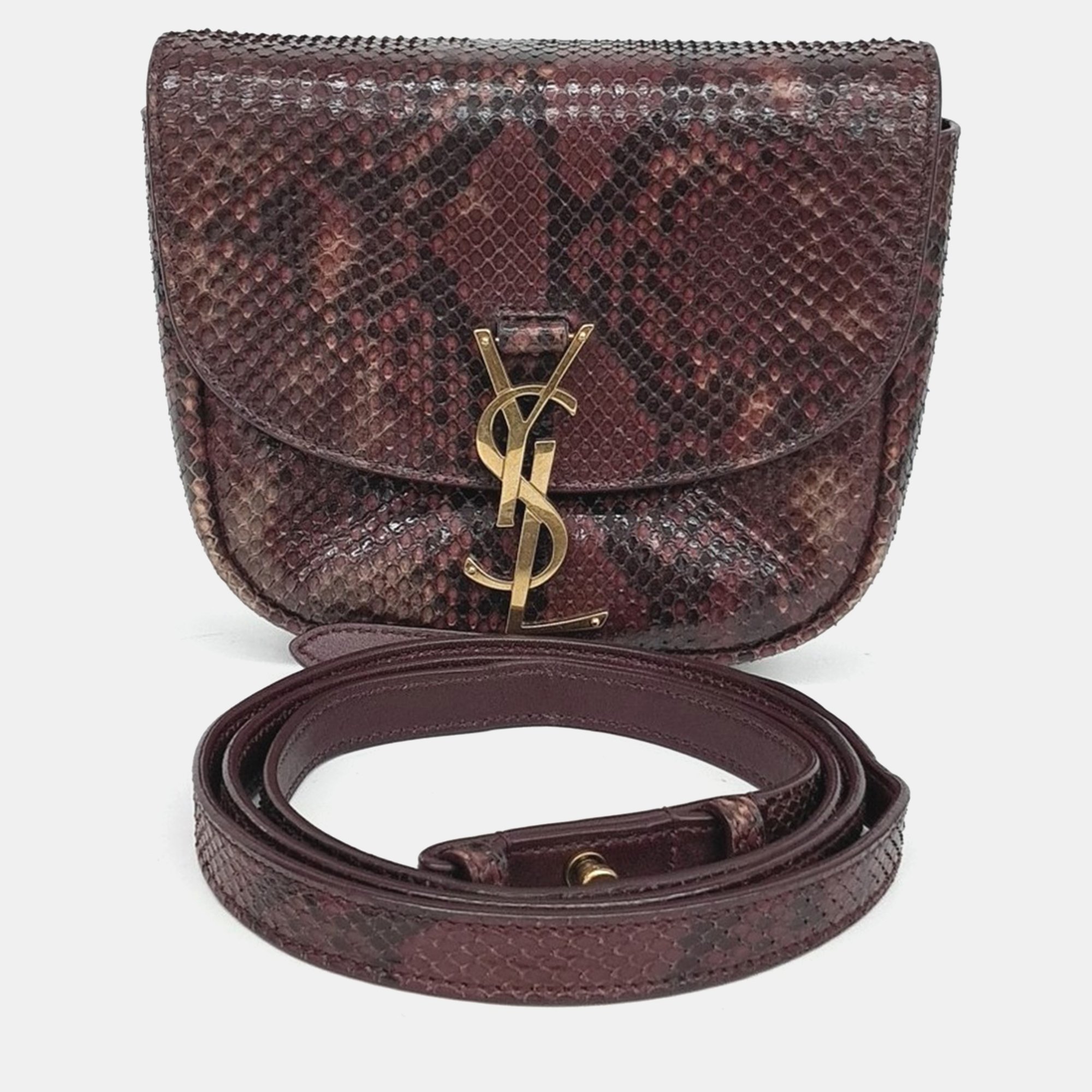 

Saint Laurent Paris Burgundy Patent Leather Kaia Small Satchel Bag