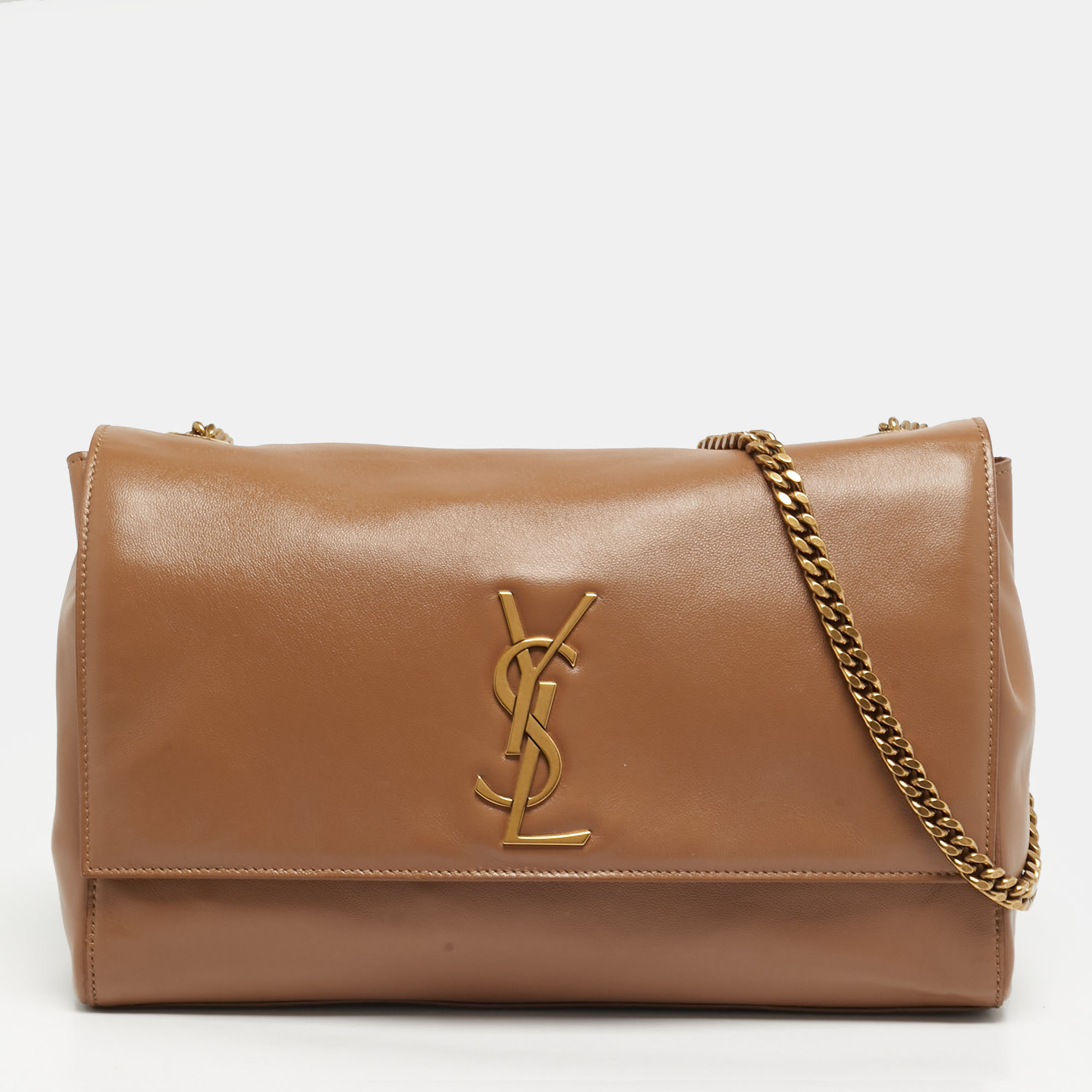 

Saint Laurent Kate Reversible  Brown Leather Shoulder Bag