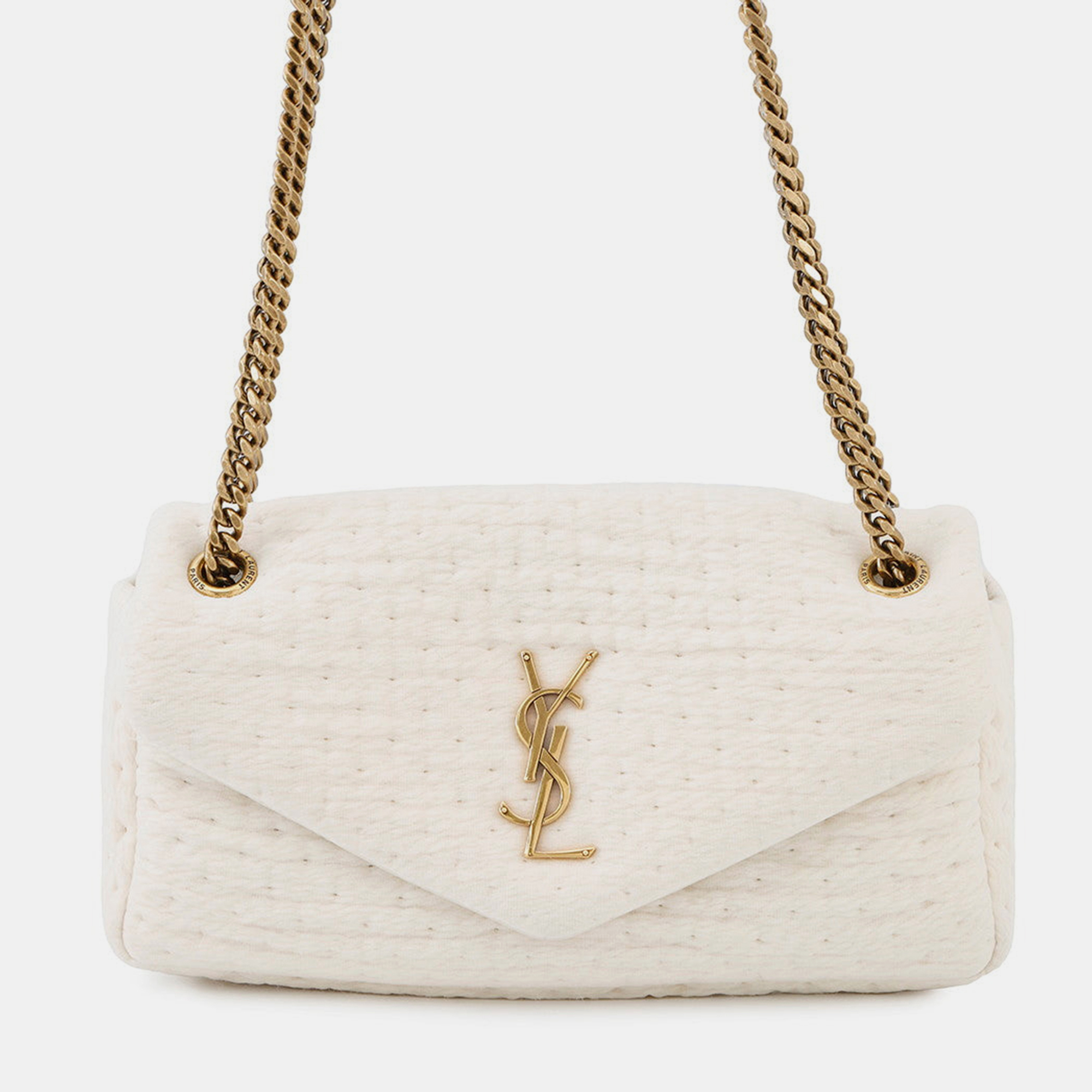 Click to view more detailed imagery on our partner's website Pre-owned Saint Laurent Calypso White Cotton