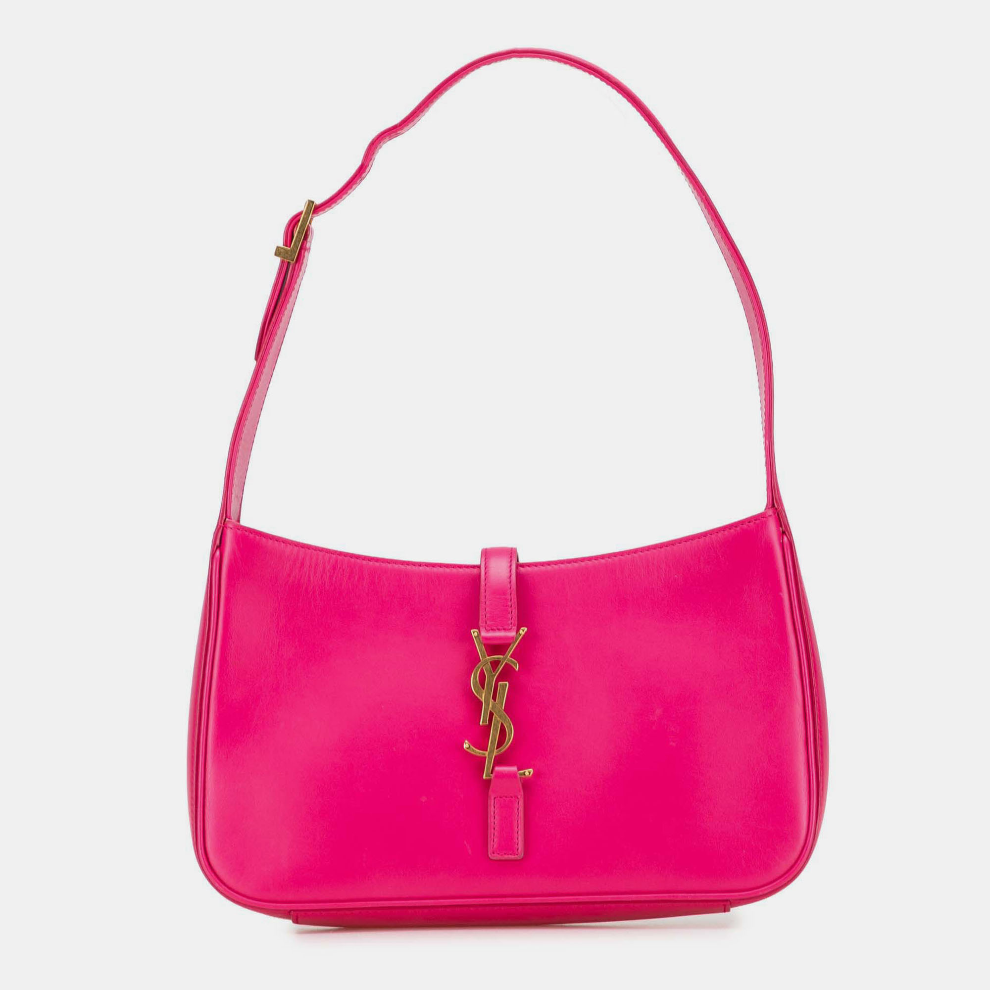 

Saint Laurent Paris Pink Smooth Leather Le 5 a 7 Shoulder Bag