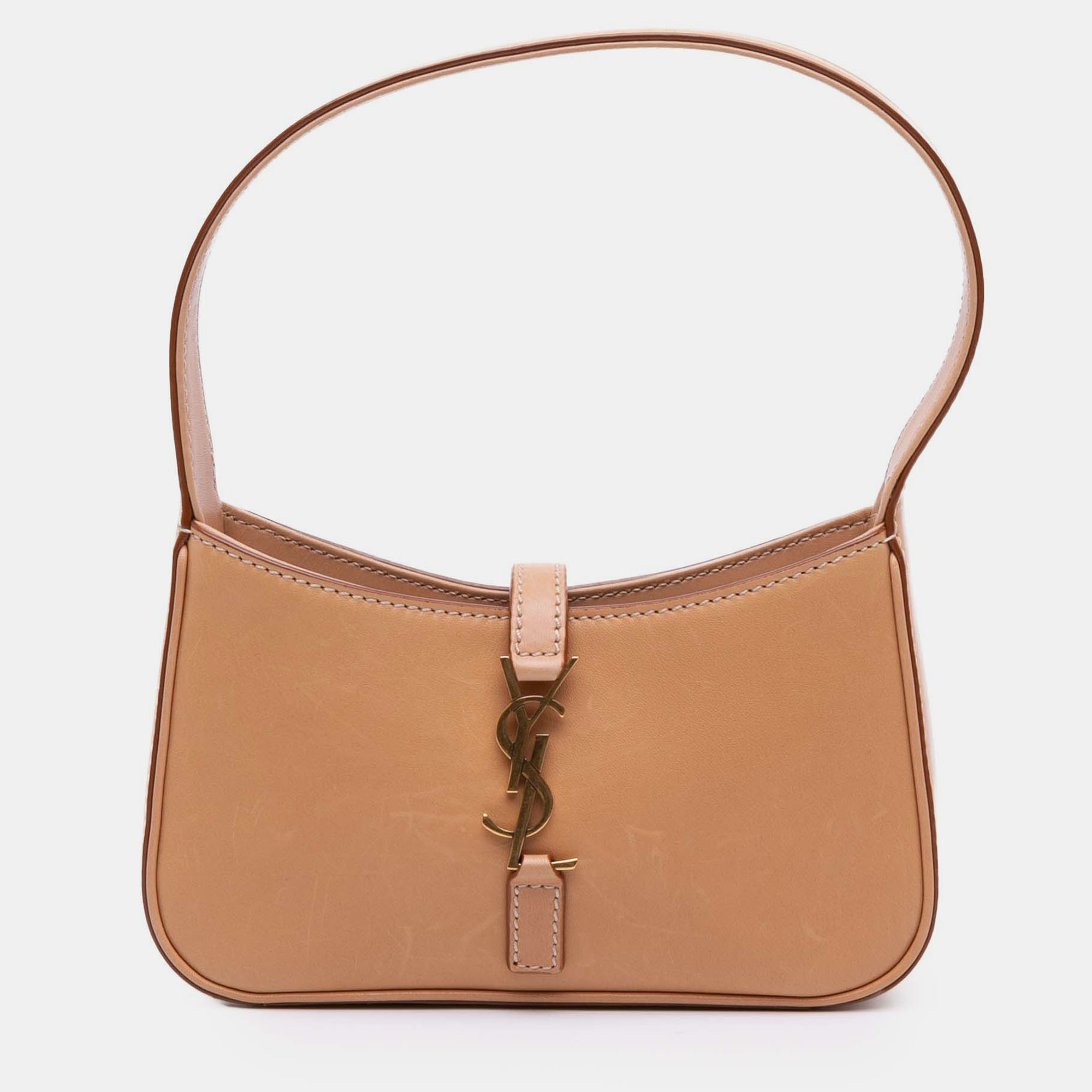 

Saint Laurent Paris Brown Mini Smooth Calfskin Le 5 a 7 Hobo