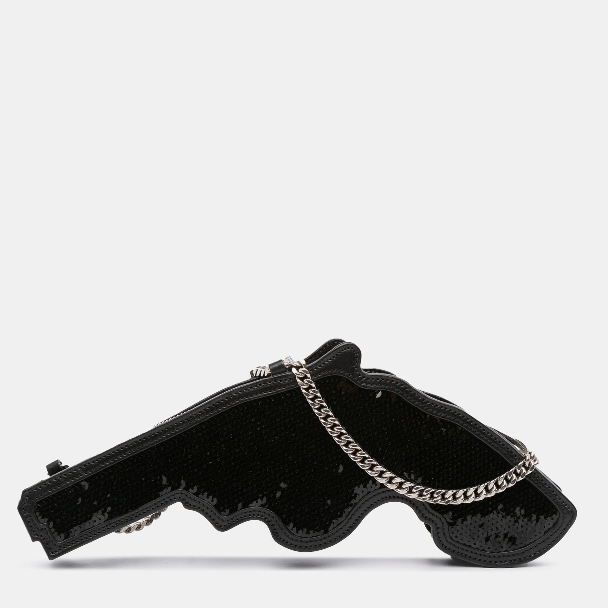 

Saint Laurent Paris Black Sequined Bo Gun Chain Crossbody