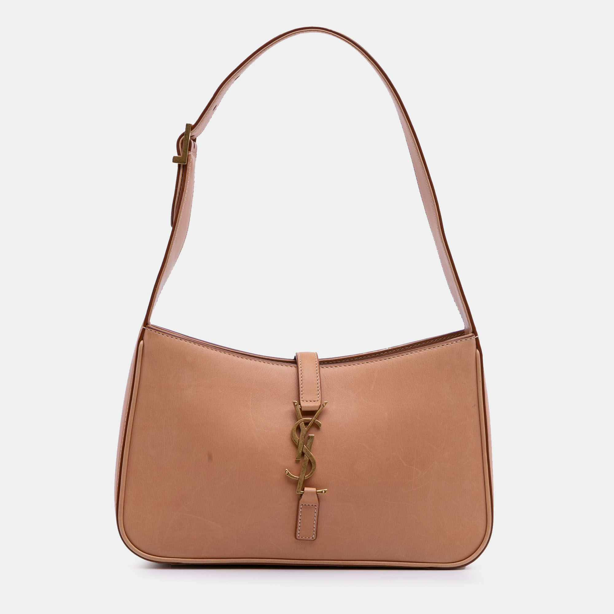 

Saint Laurent Paris Brown Smooth Calfskin Le 5 a 7 Shoulder Bag