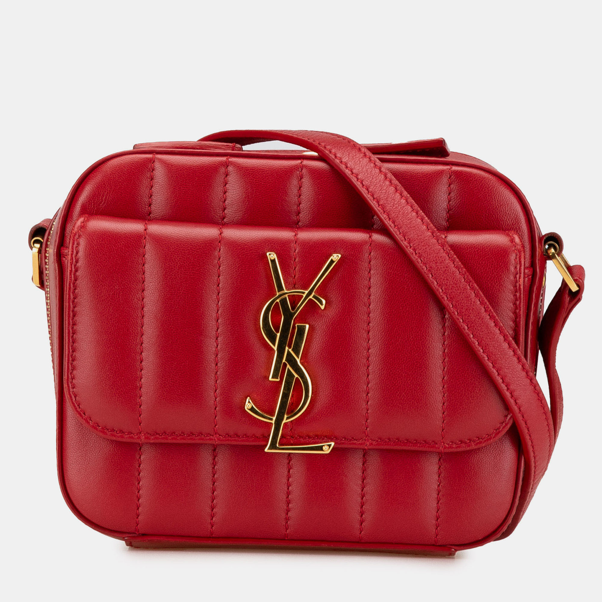

Saint Laurent Paris Red Toy Lambskin Vicky Crossbody