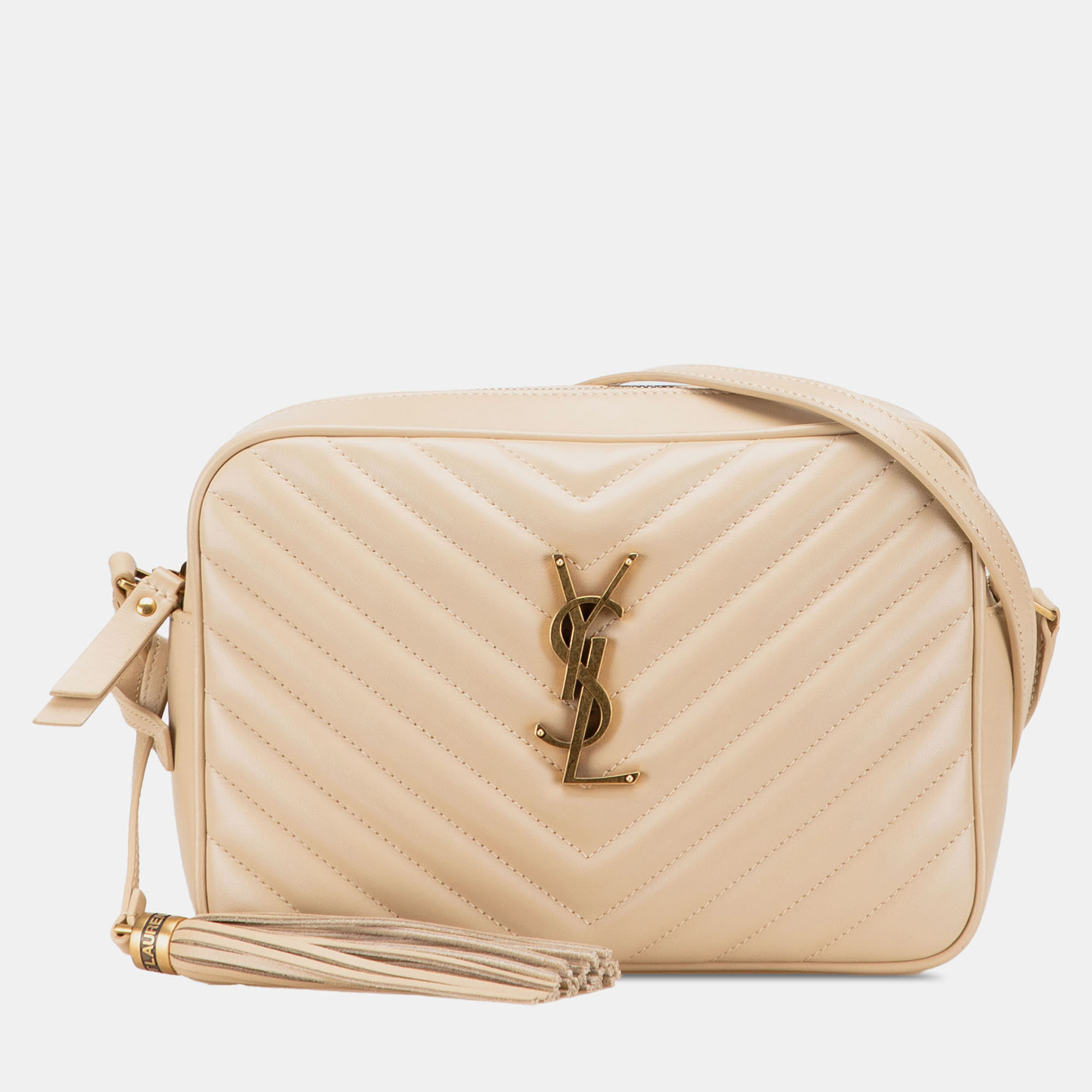 

Saint Laurent Paris Brown Quilted Leather Lou Camera Bag