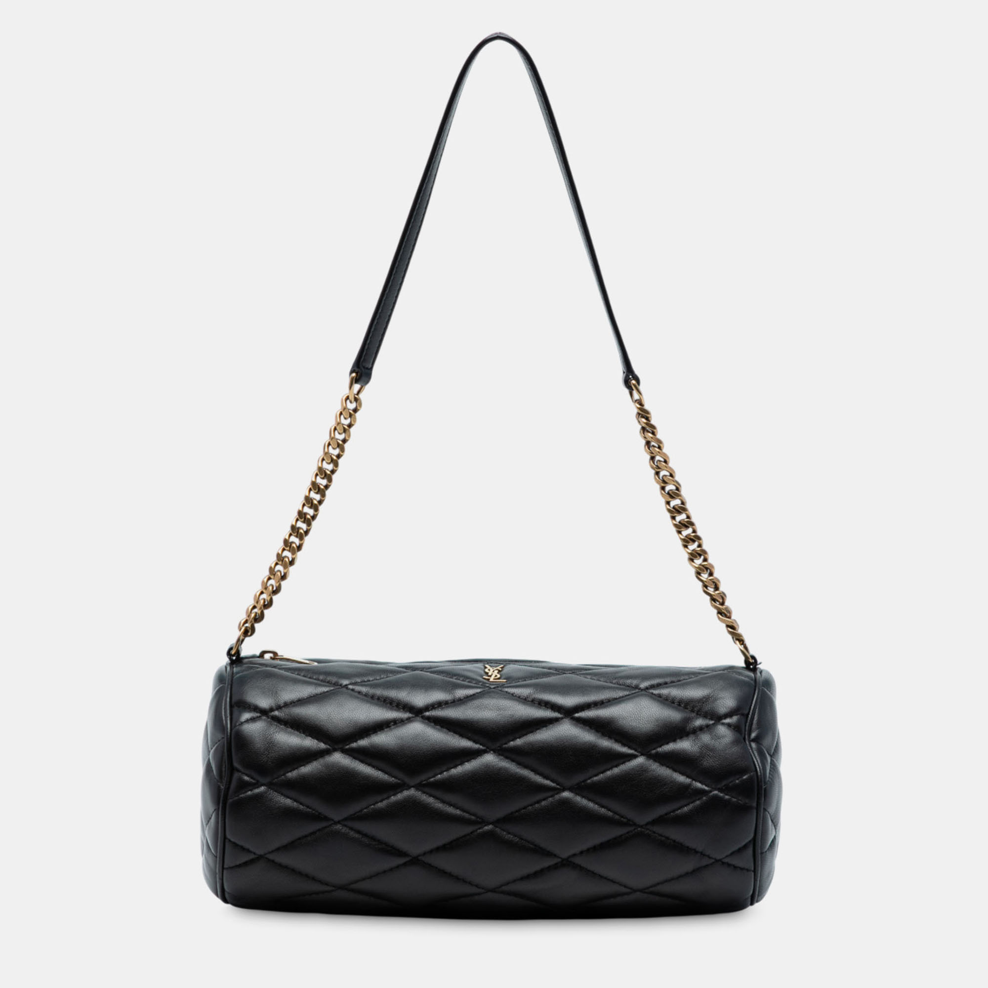 

Saint Laurent Paris Black Small Quilted Lambskin Sade Tube Bag