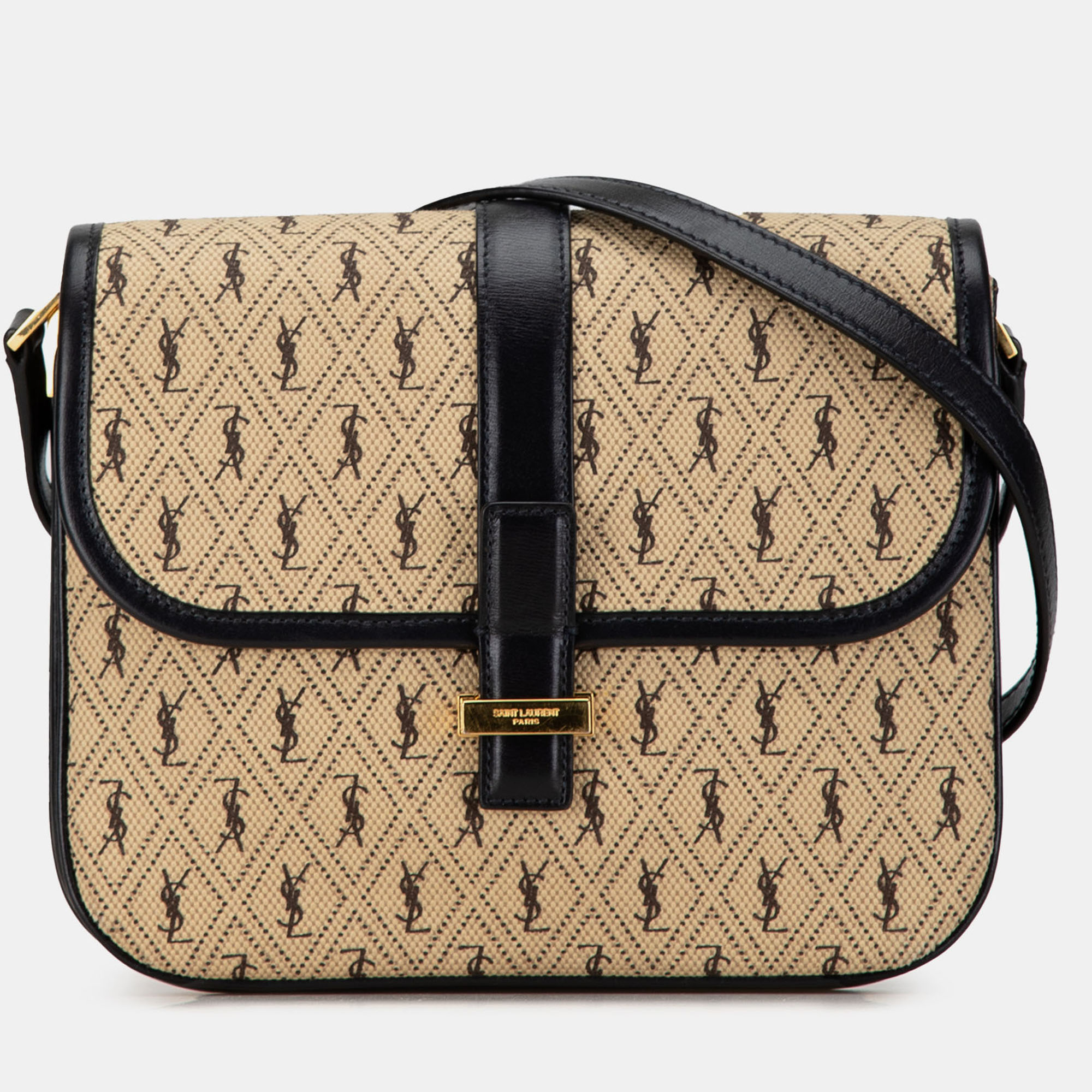 

Saint Laurent Paris Beige Small Le Monogramme Canvas Crossbody