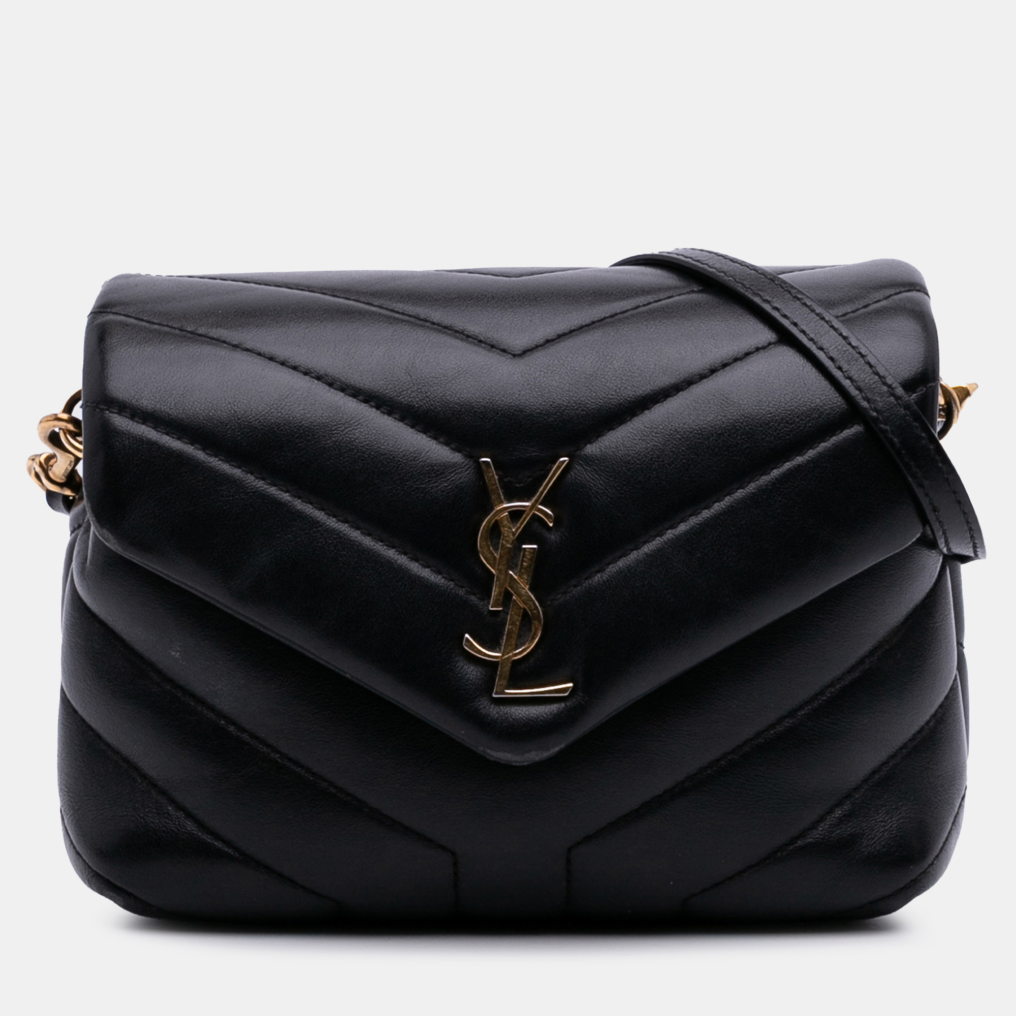 

Saint Laurent Paris Black Toy Matelasse Leather Monogram LouLou Crossbody
