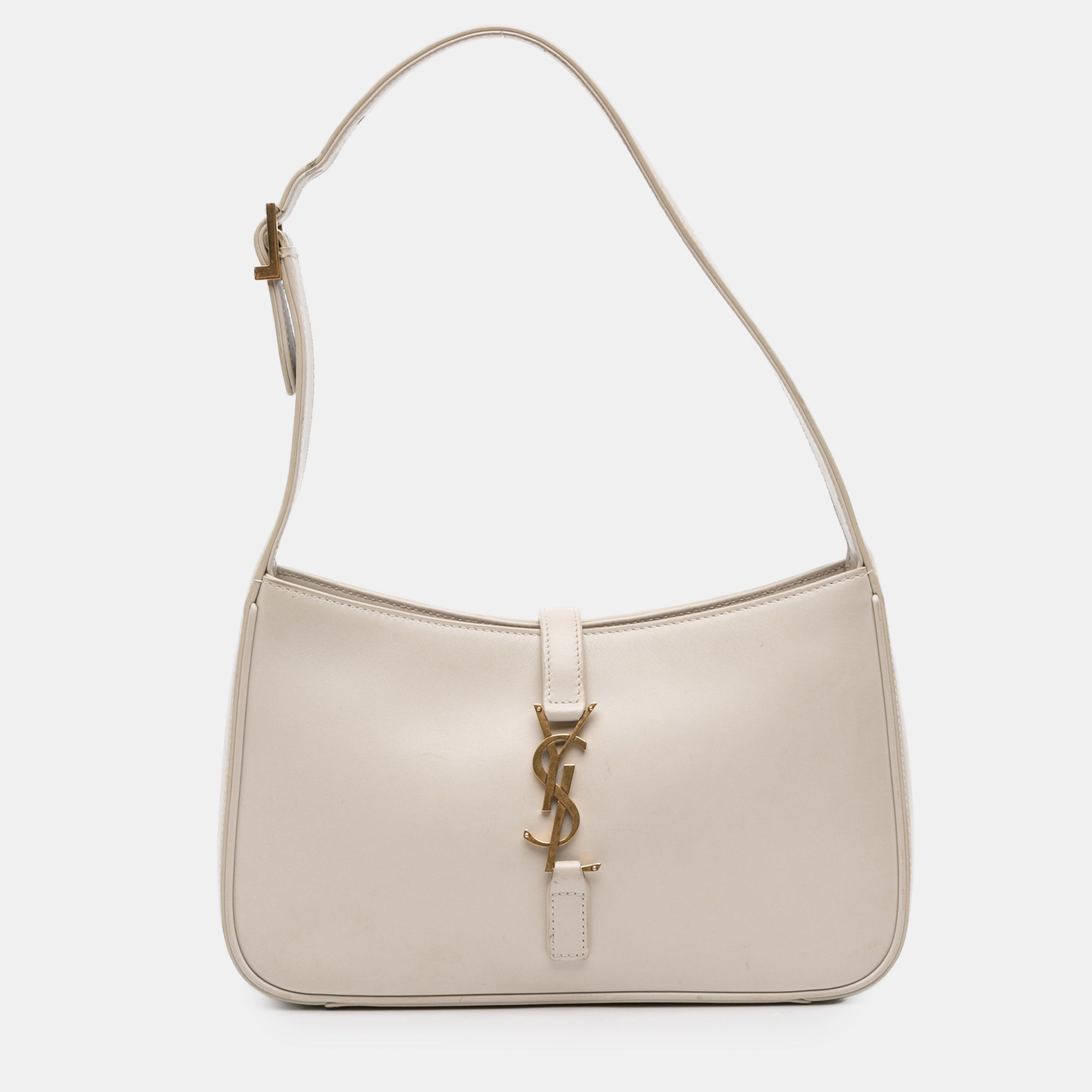 

Saint Laurent Paris White Leather Le 5 a 7 Shoulder Bag