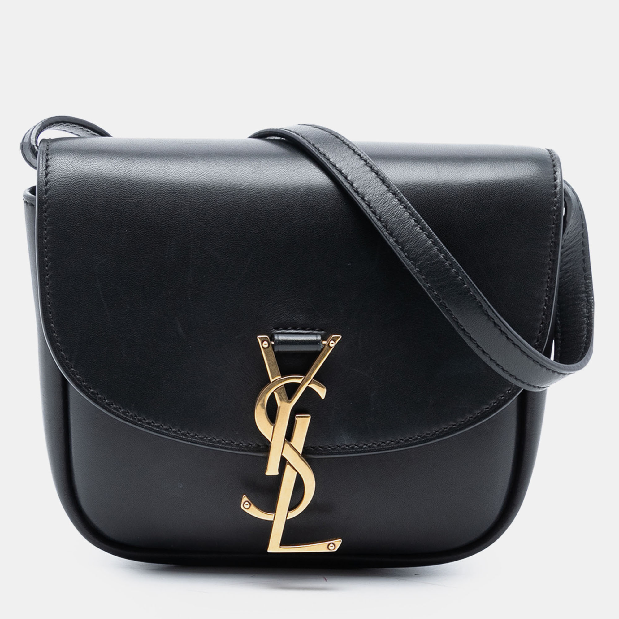 

Saint Laurent Paris Black Small Leather Monogram Kaia Crossbody