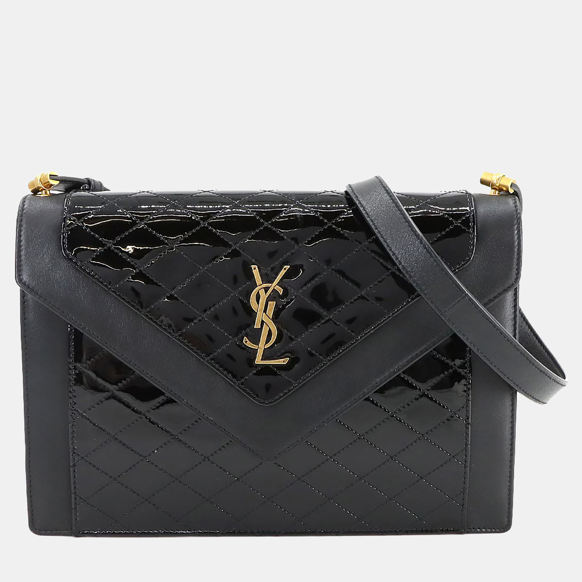 

Saint Laurent Gaby Black Patent Leather Shoulder Bag