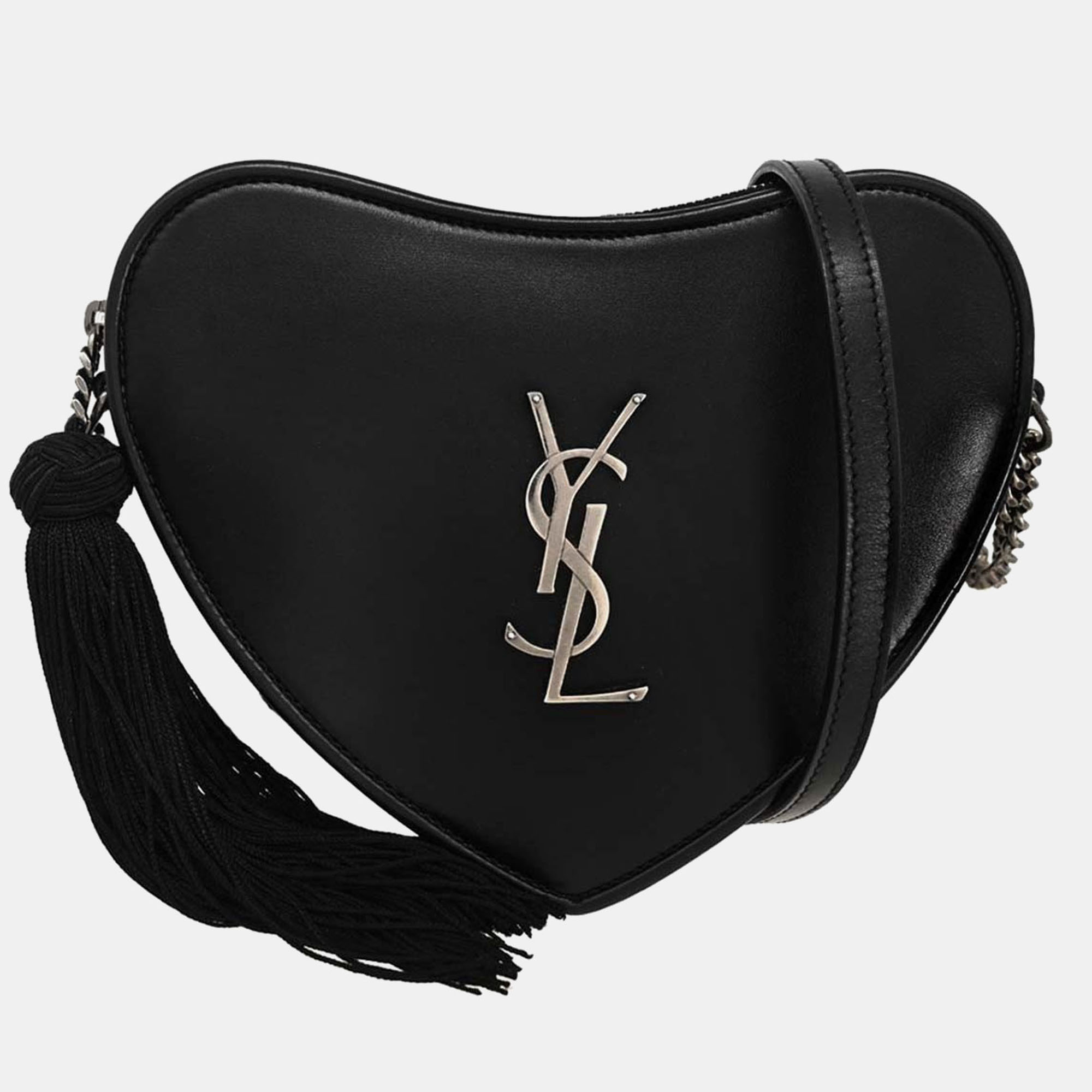 

Saint Laurent Black Leather Heart Shoulder Bag