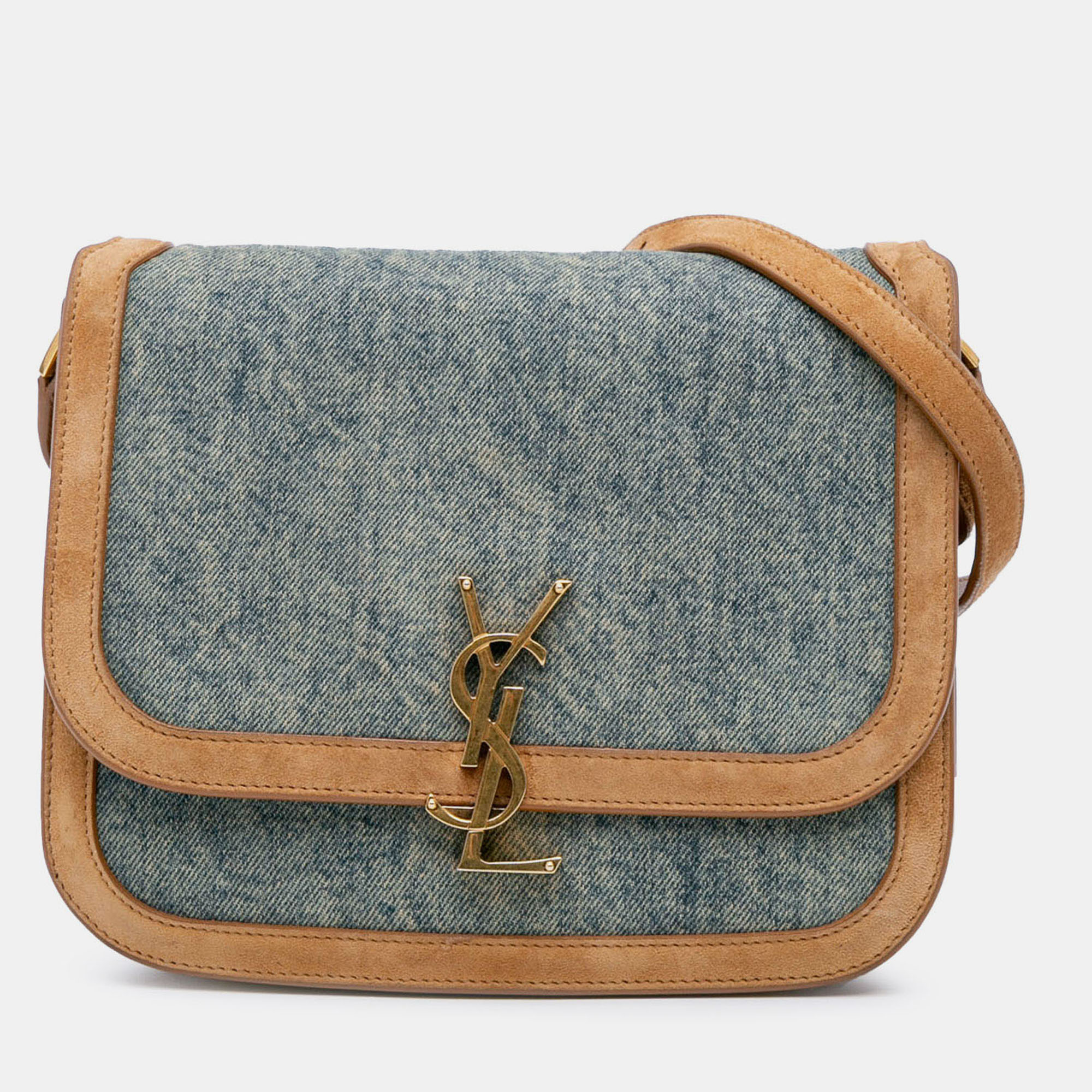 

Saint Laurent Paris Blue Medium Denim Solferino Crossbody