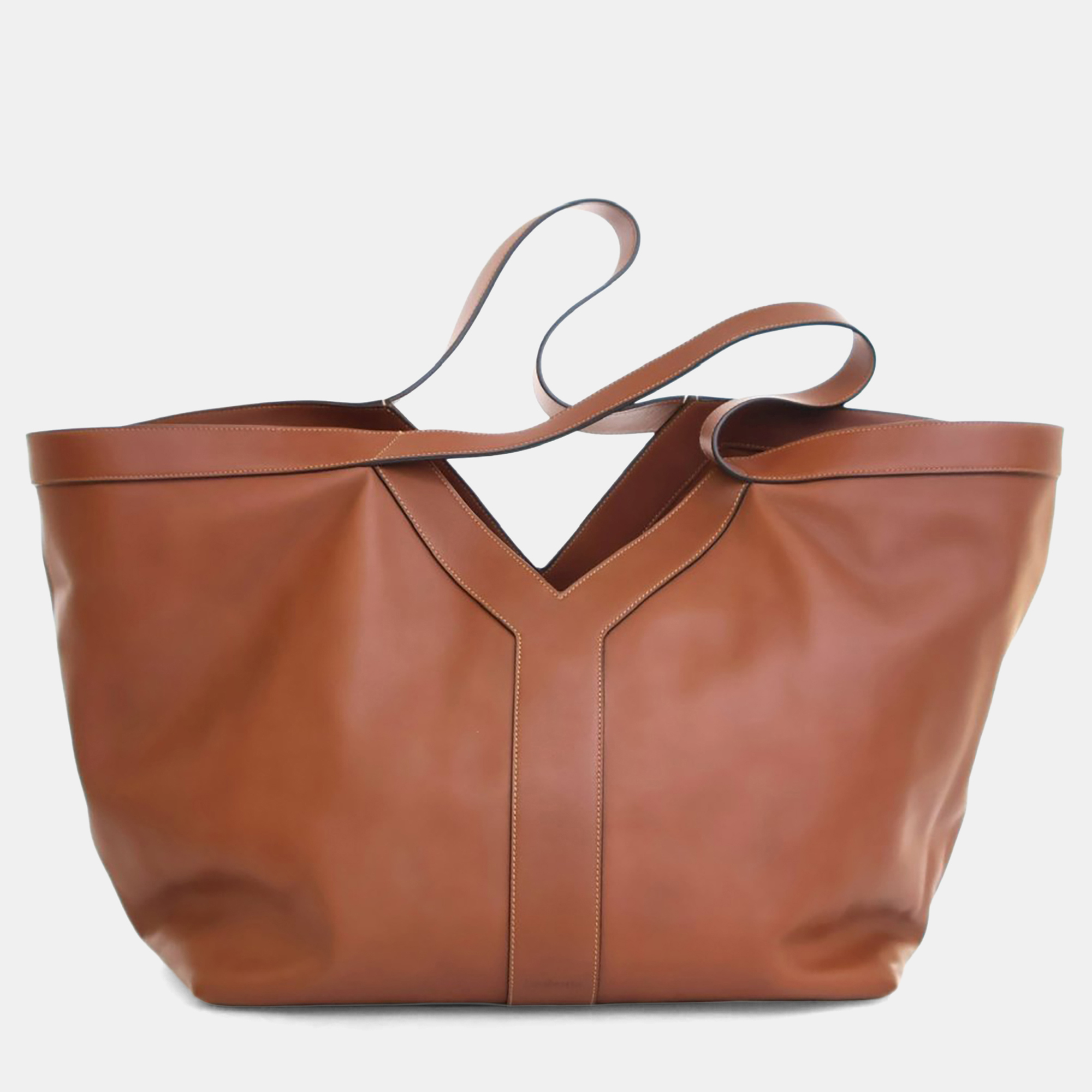 

Saint Laurent Brown Calfskin Y Tote