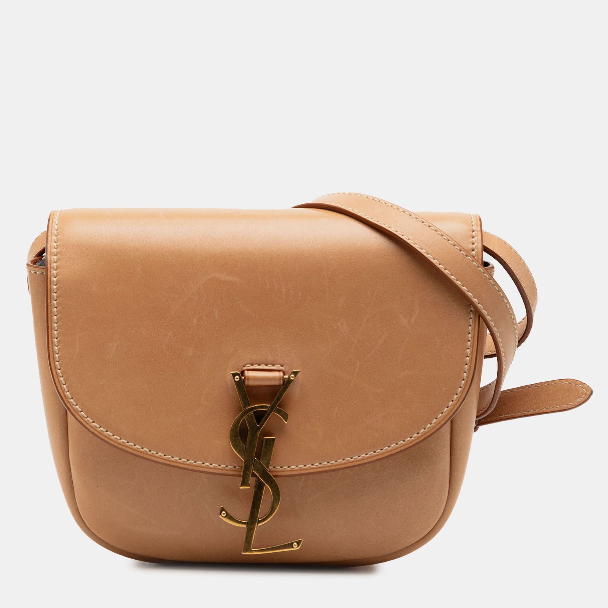 

Saint Laurent Paris Brown Small Leather Kaia Crossbody